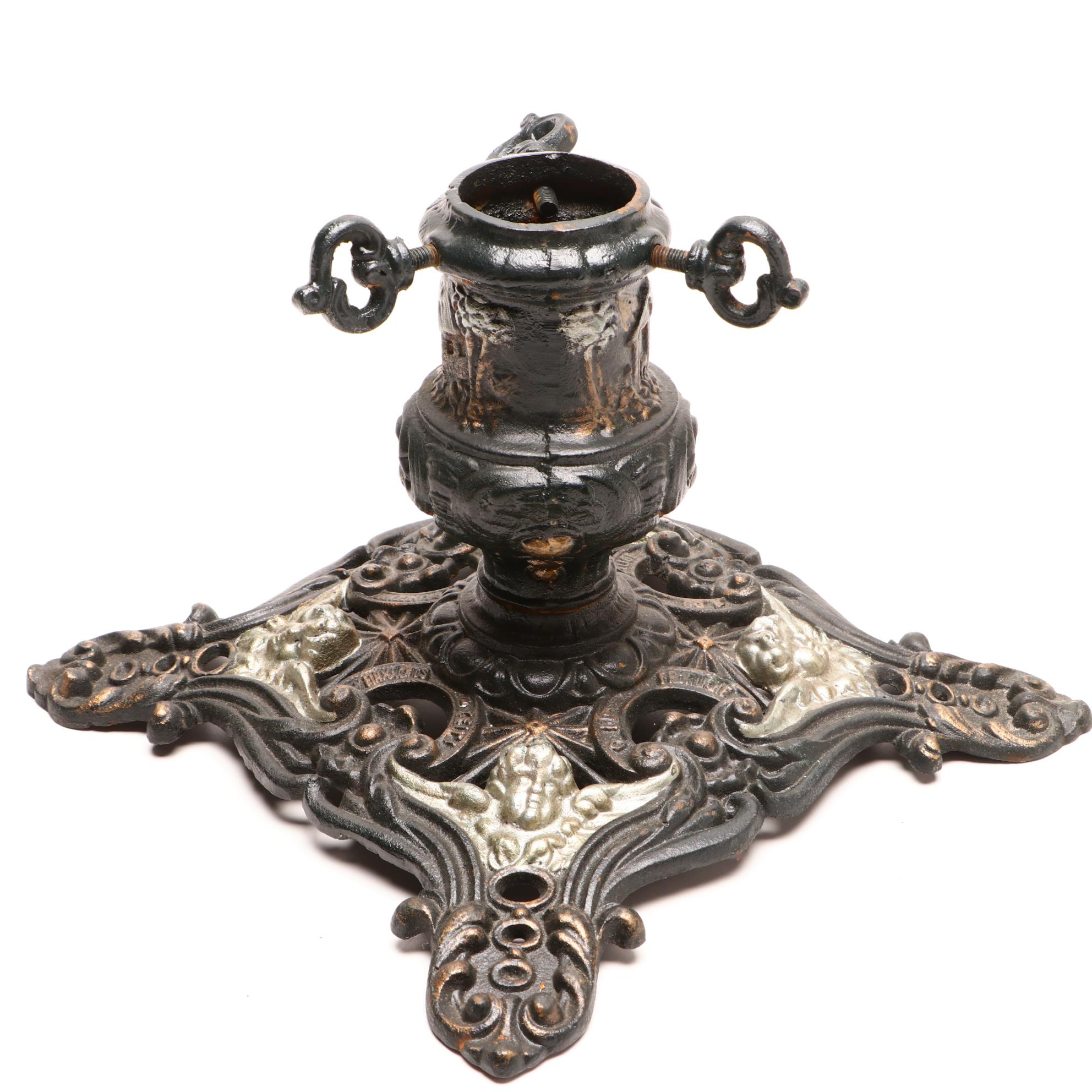 Cast Iron Christmas Tree Stand Attributed to Muster Schulz D.R.G.M, circa 1900
