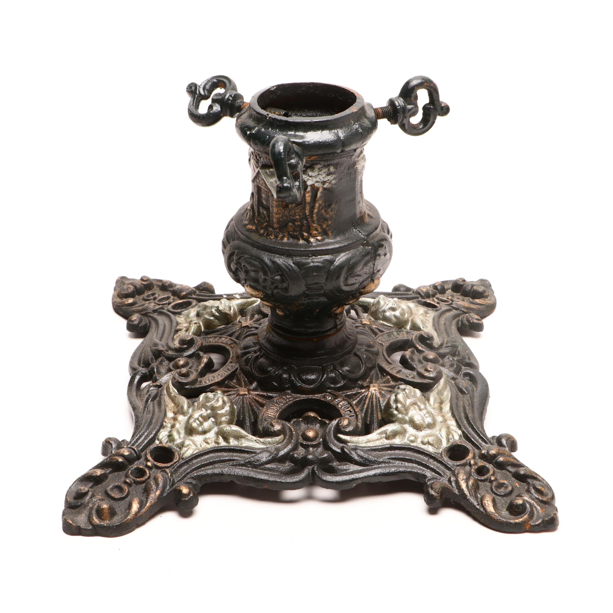 Cast Iron Christmas Tree Stand Attributed to Muster Schulz D.R.G.M, circa 1900