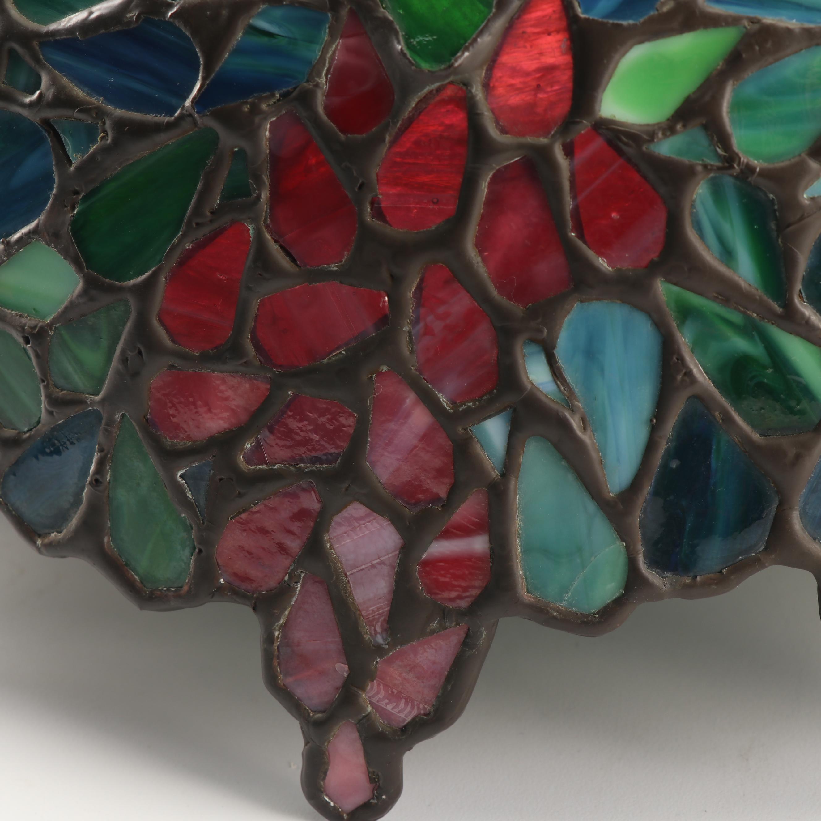 Slag and Stained Glass Wisteria Lamp Shade
