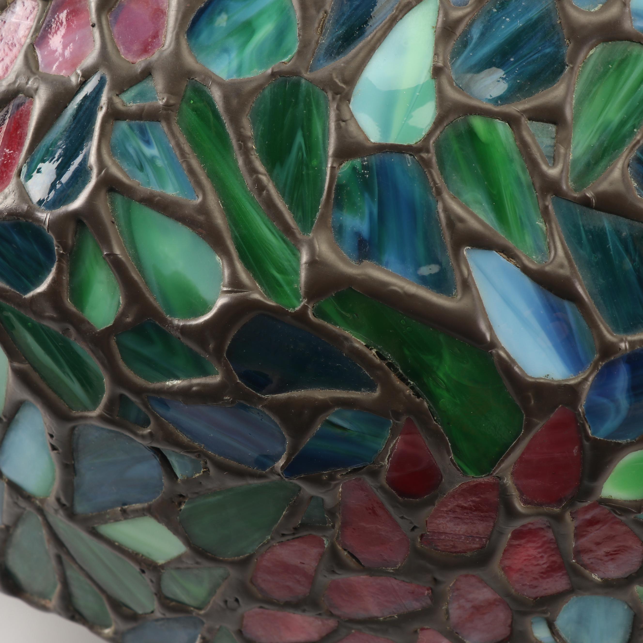 Slag and Stained Glass Wisteria Lamp Shade