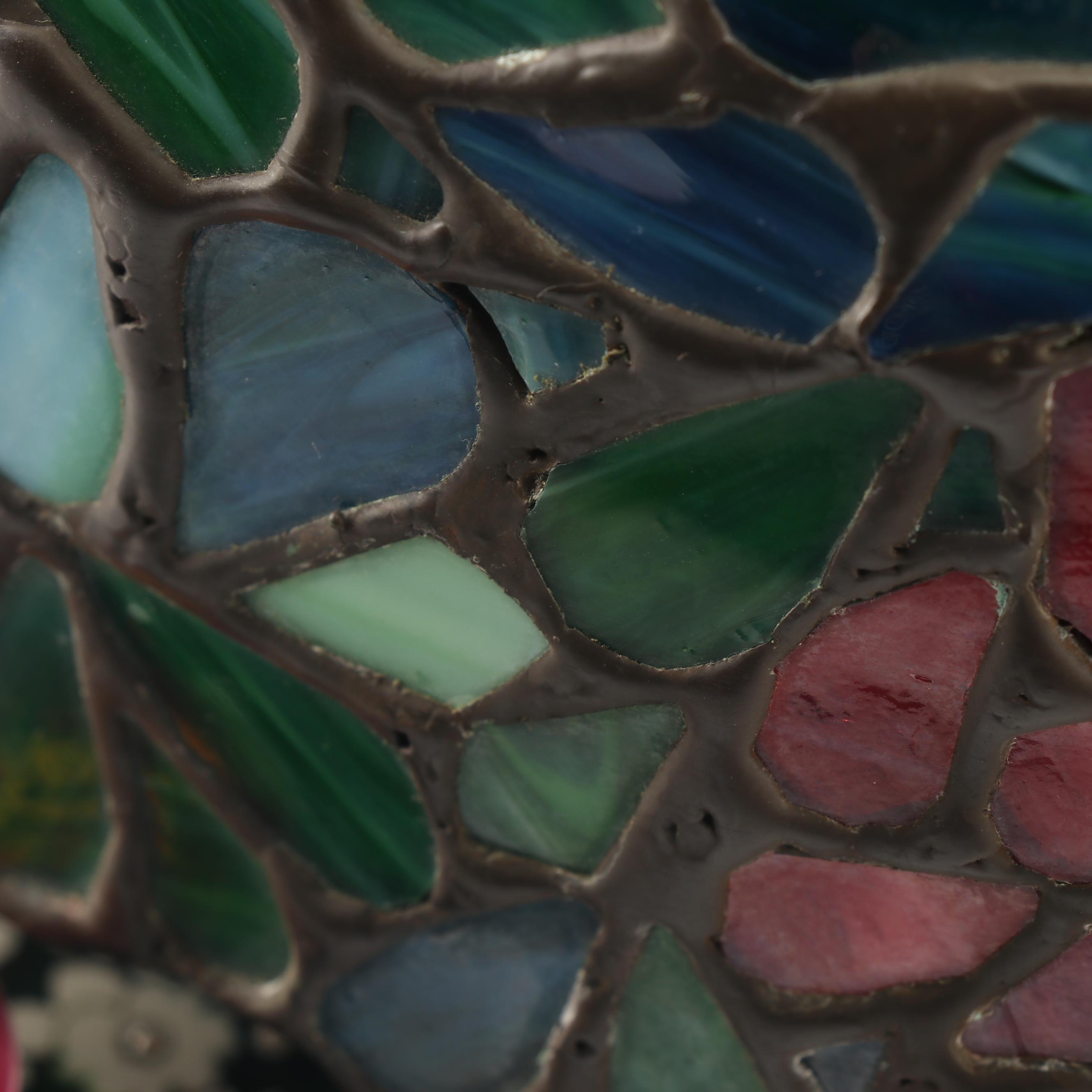 Slag and Stained Glass Wisteria Lamp Shade