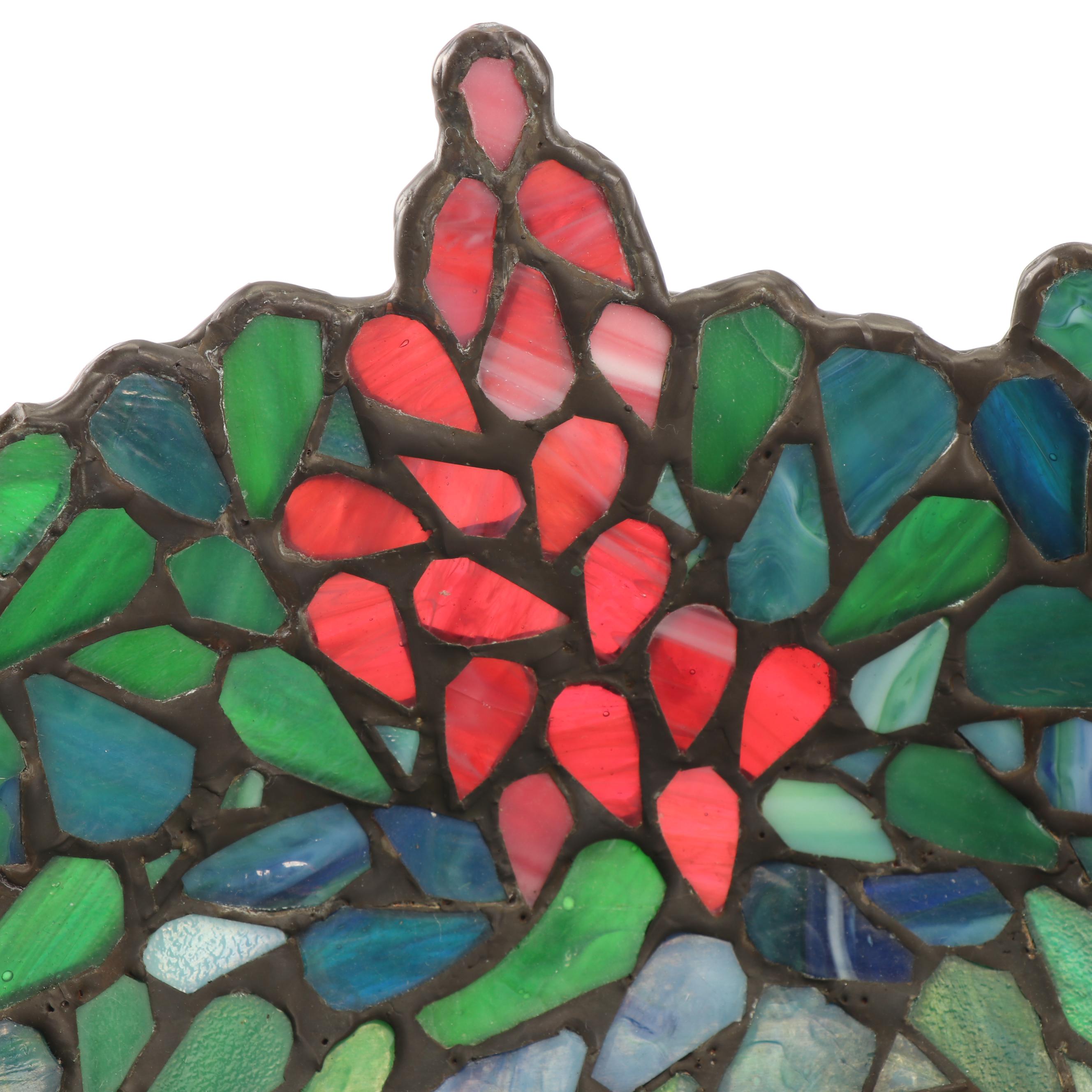 Slag and Stained Glass Wisteria Lamp Shade