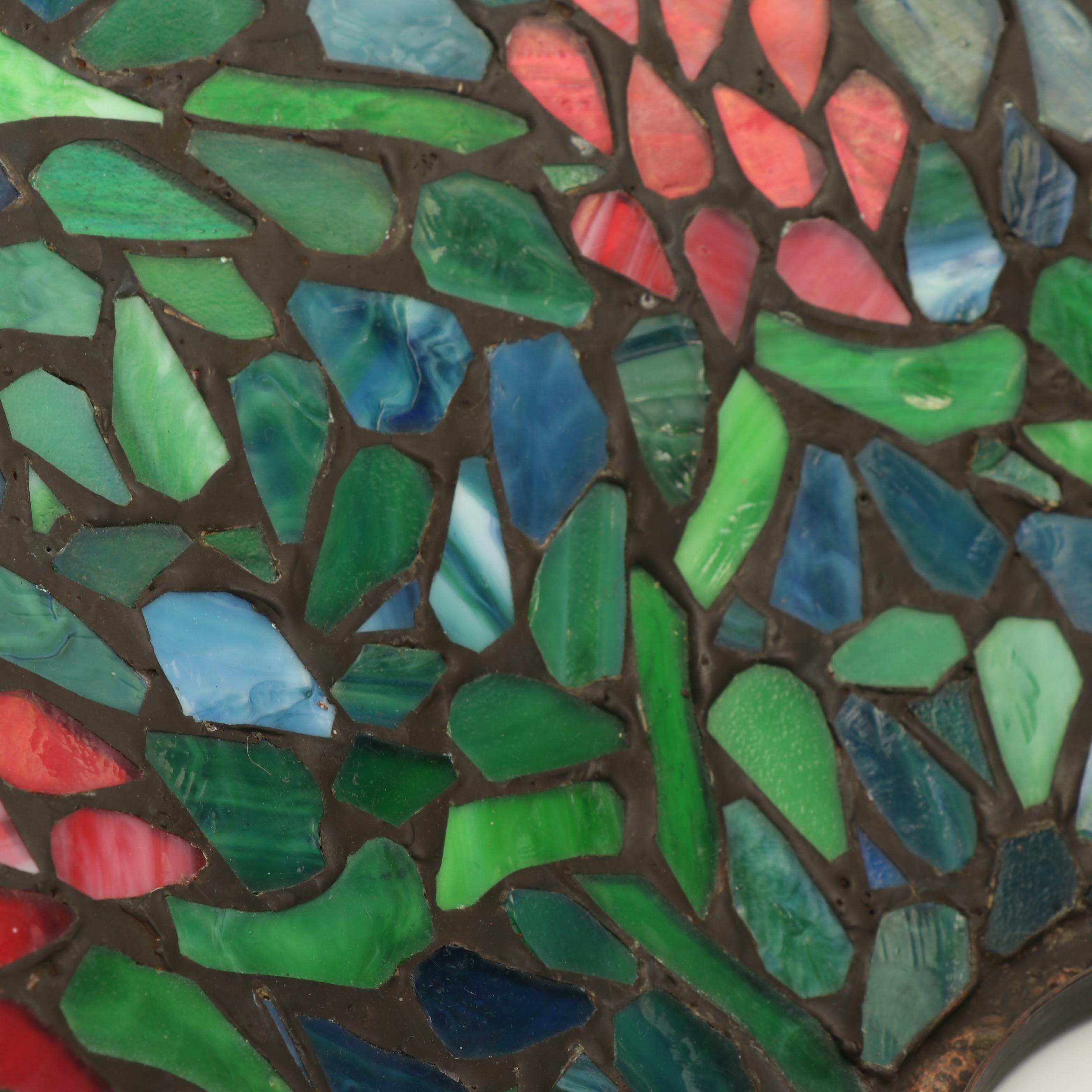 Slag and Stained Glass Wisteria Lamp Shade