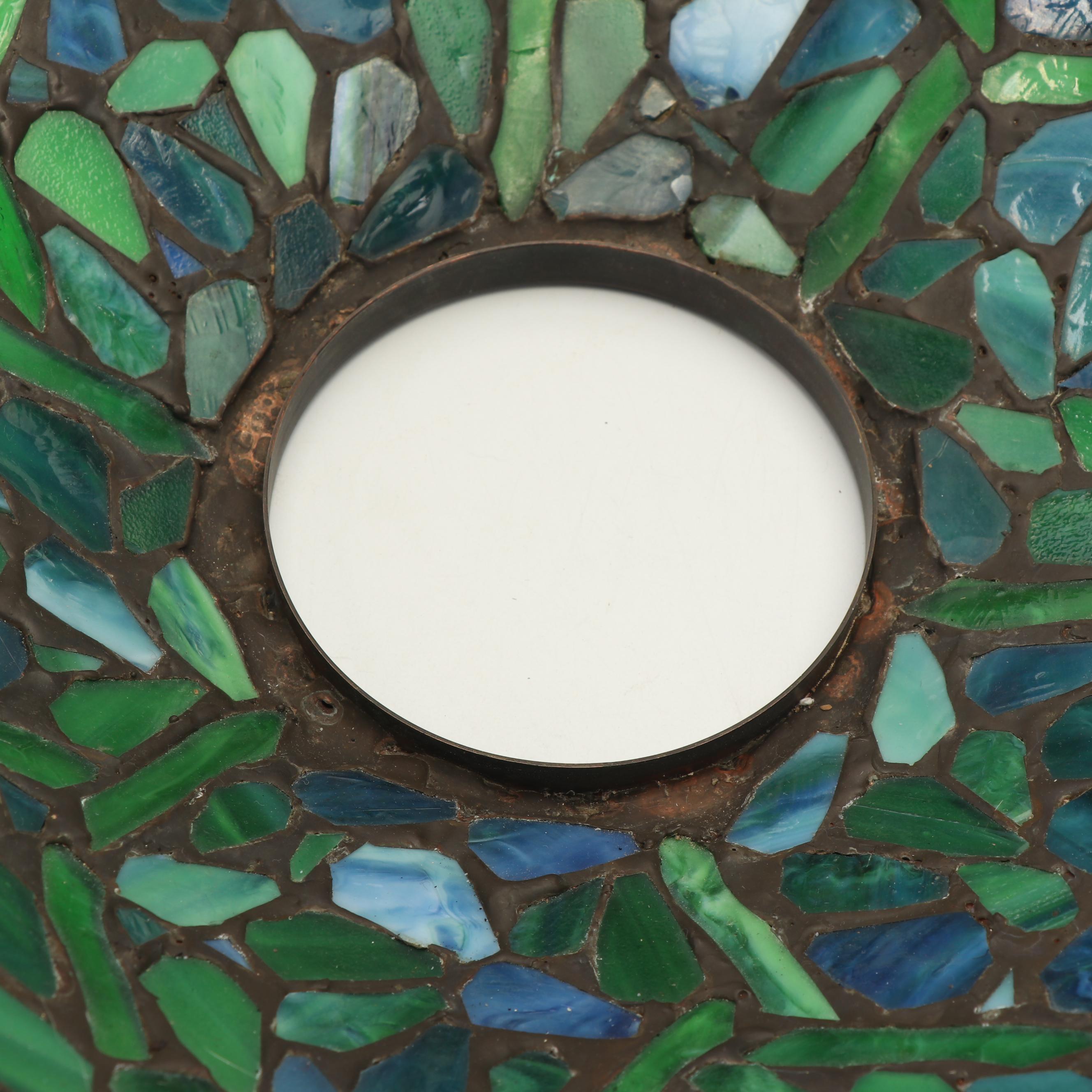 Slag and Stained Glass Wisteria Lamp Shade