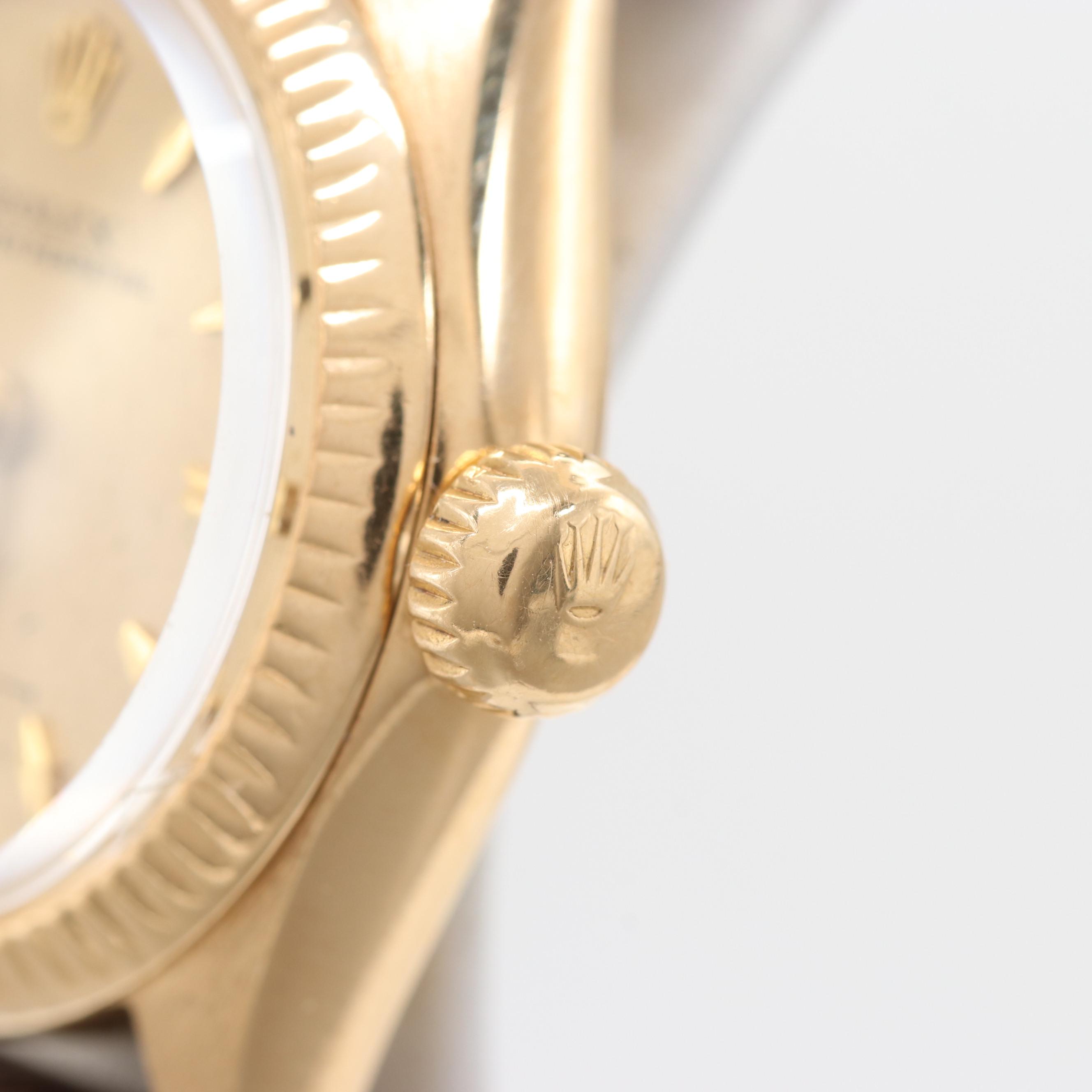 Rolex Oyster Perpetual 18K Yellow Gold Watch