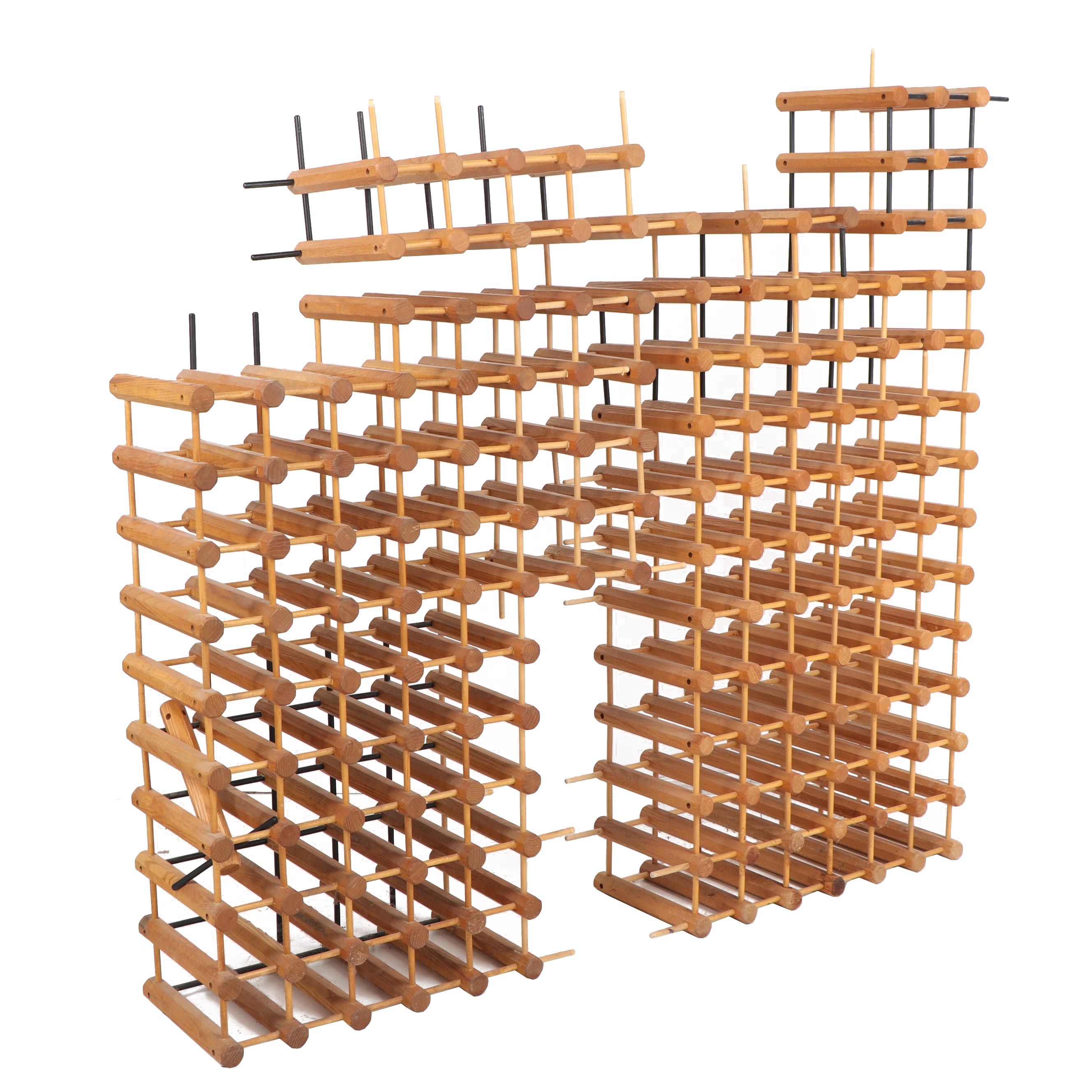 Wooden Dowel Wine Racks, 20th Century