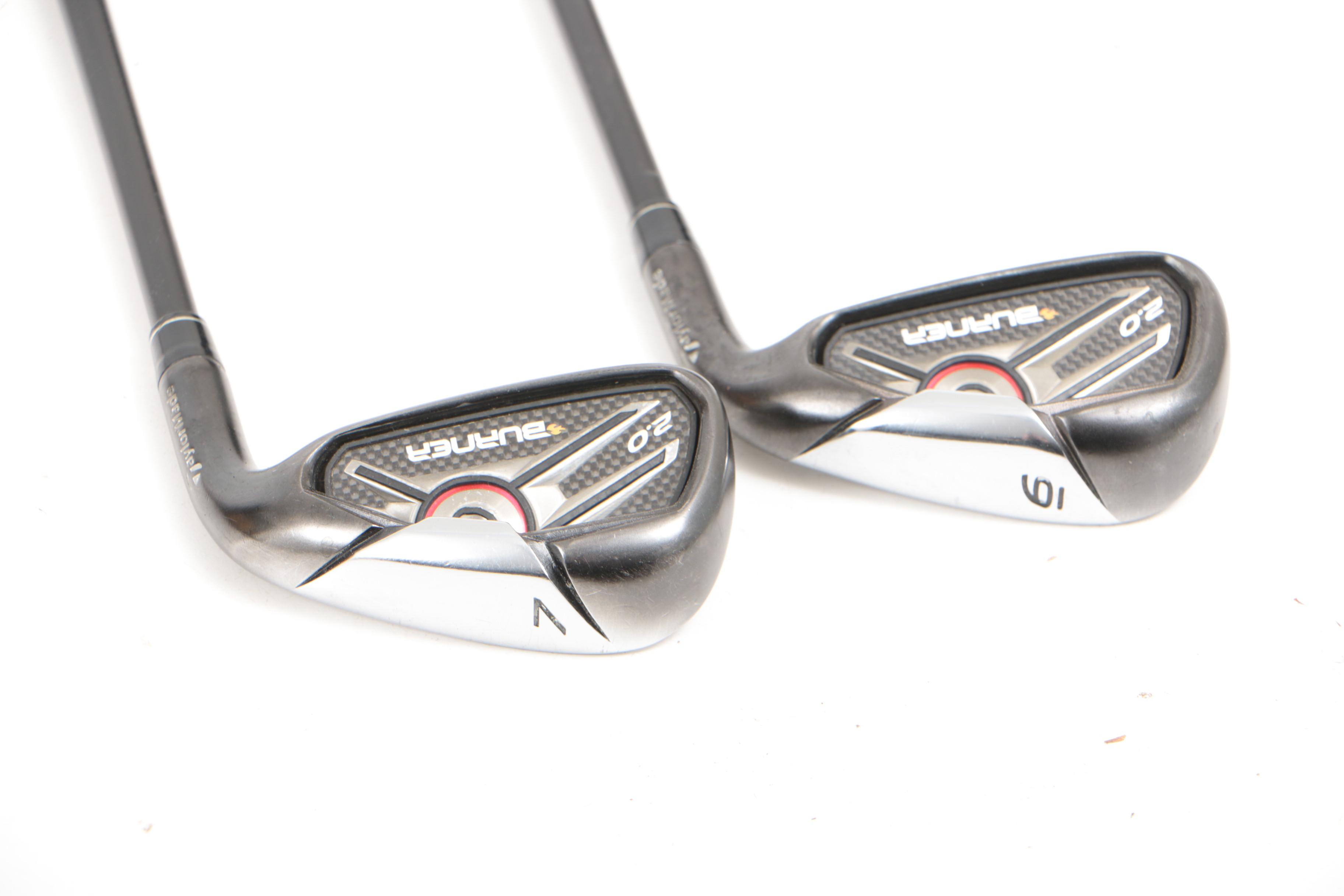 Eight TaylorMade "Burner 2.0" Irons plus ATV Wedge