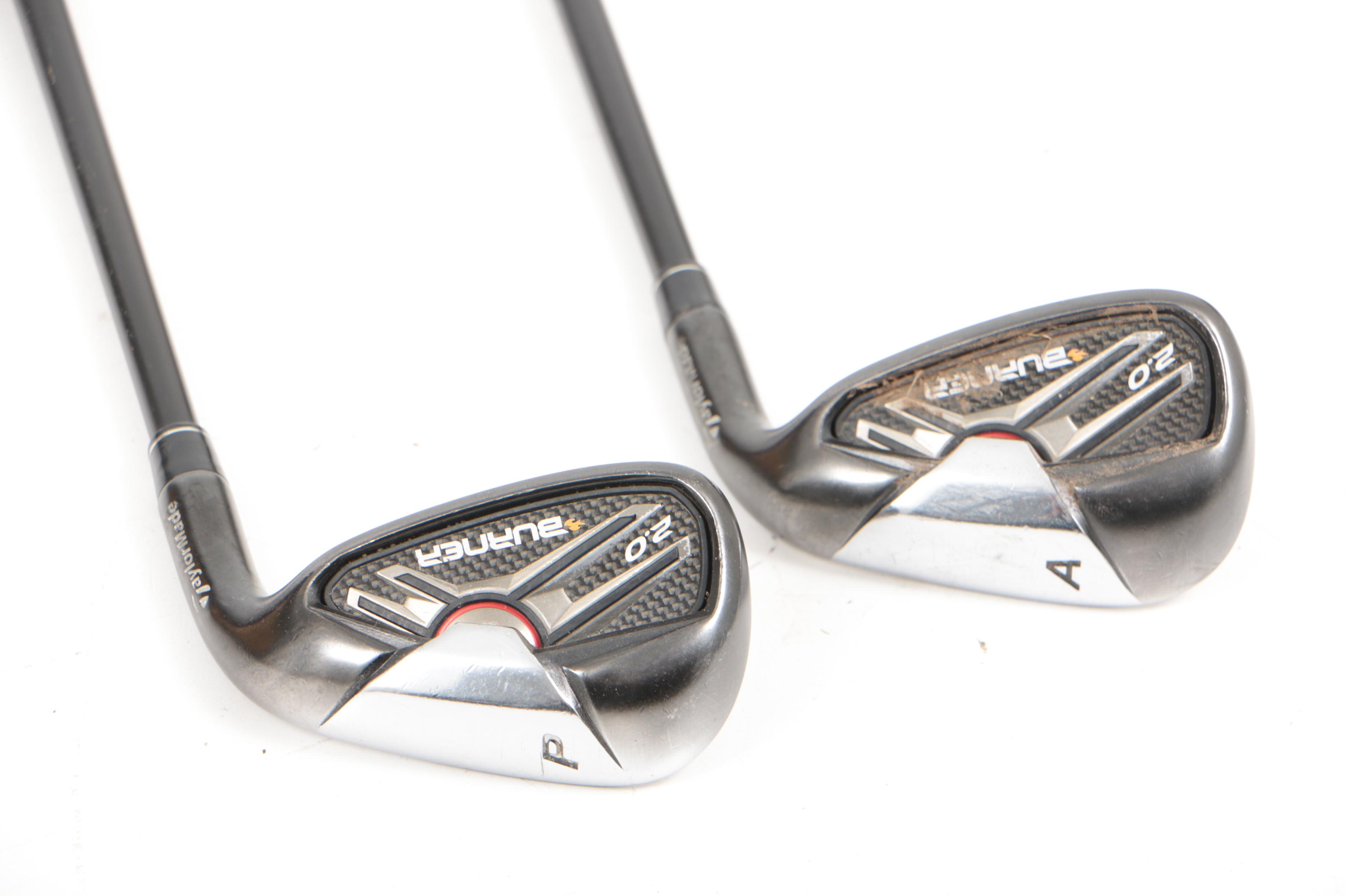 Eight TaylorMade "Burner 2.0" Irons plus ATV Wedge