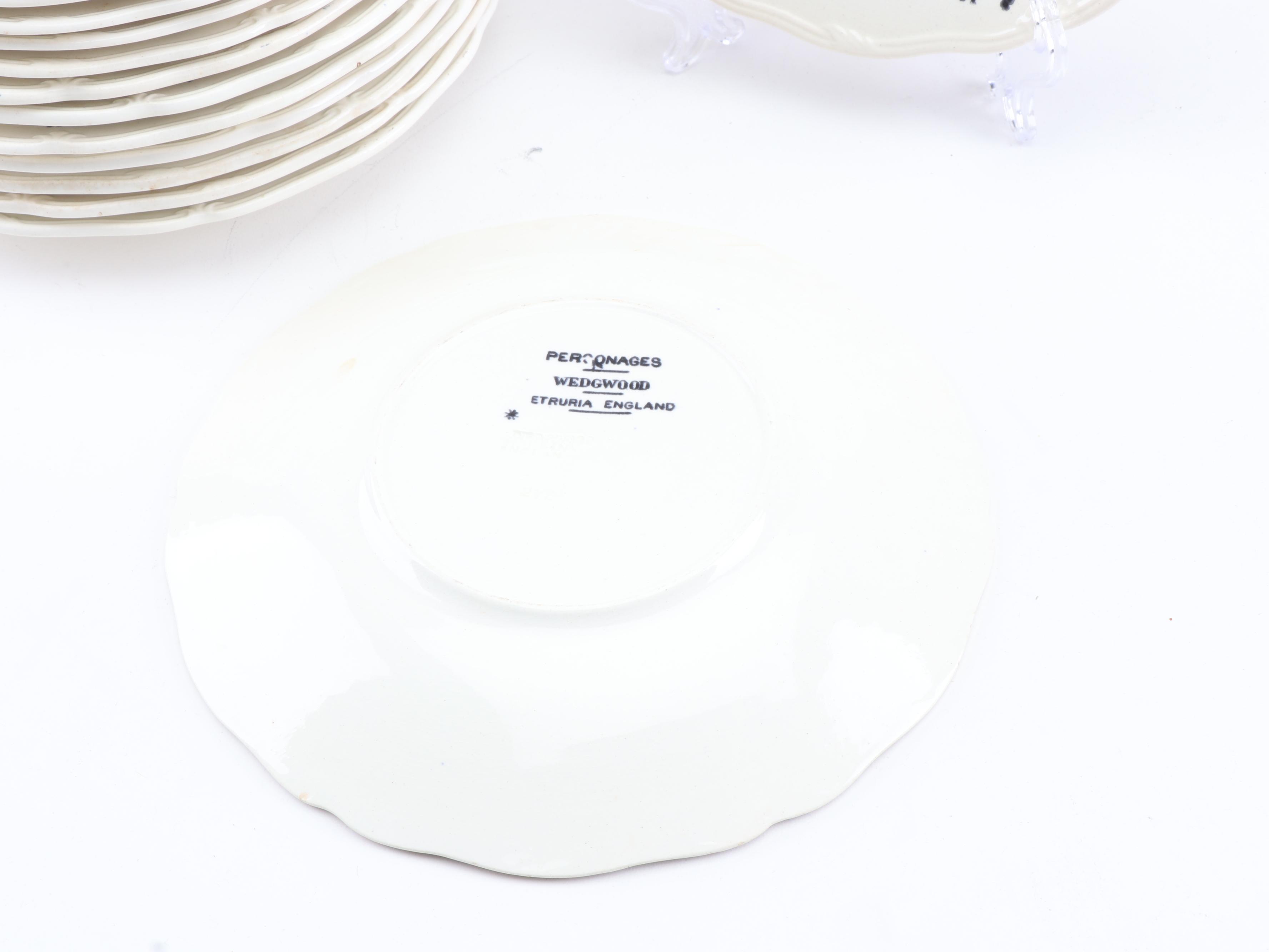 Wedgwood "Personages" and Copeland Spode Dinnerware, Early 20th Century