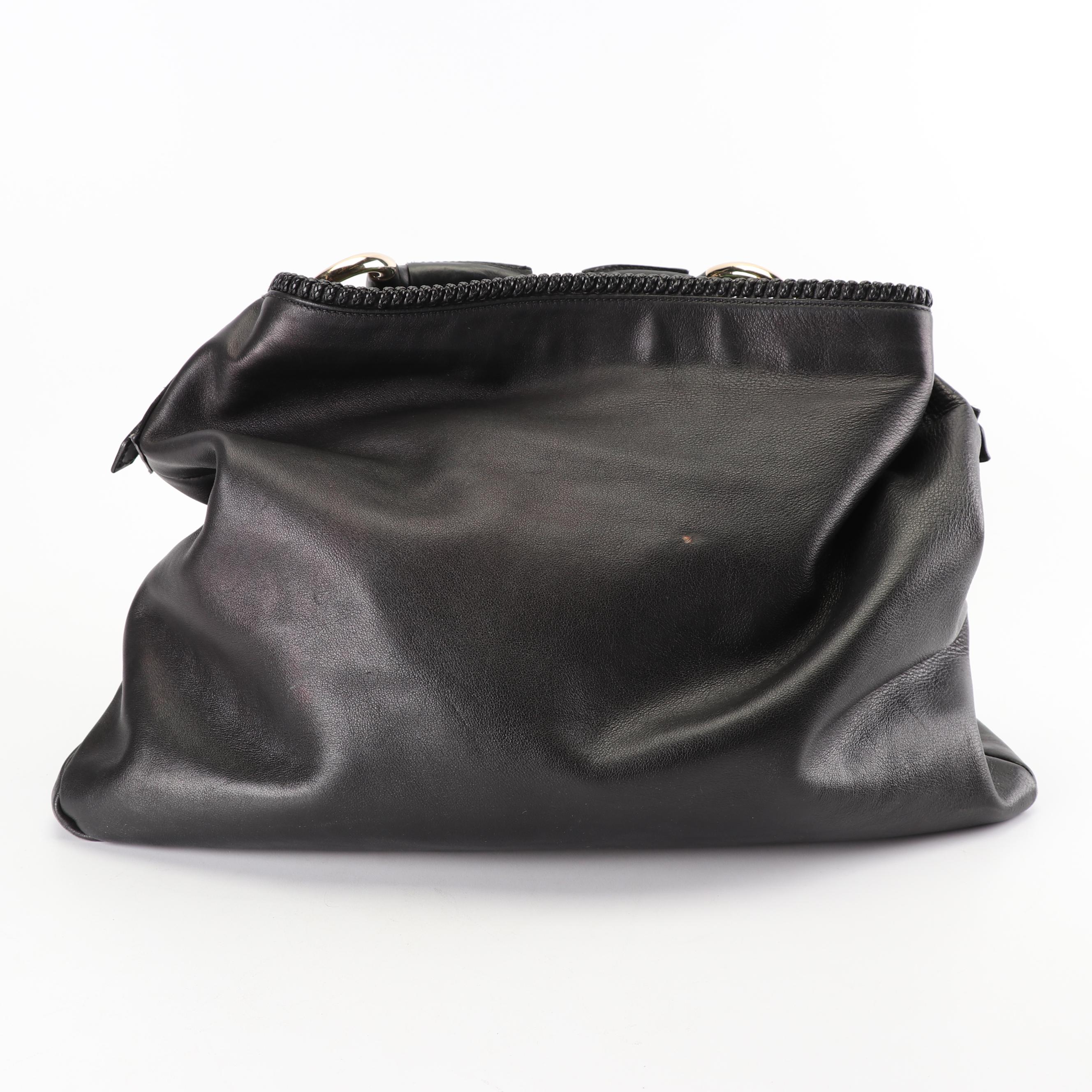Gucci Black Leather Hobo Bag