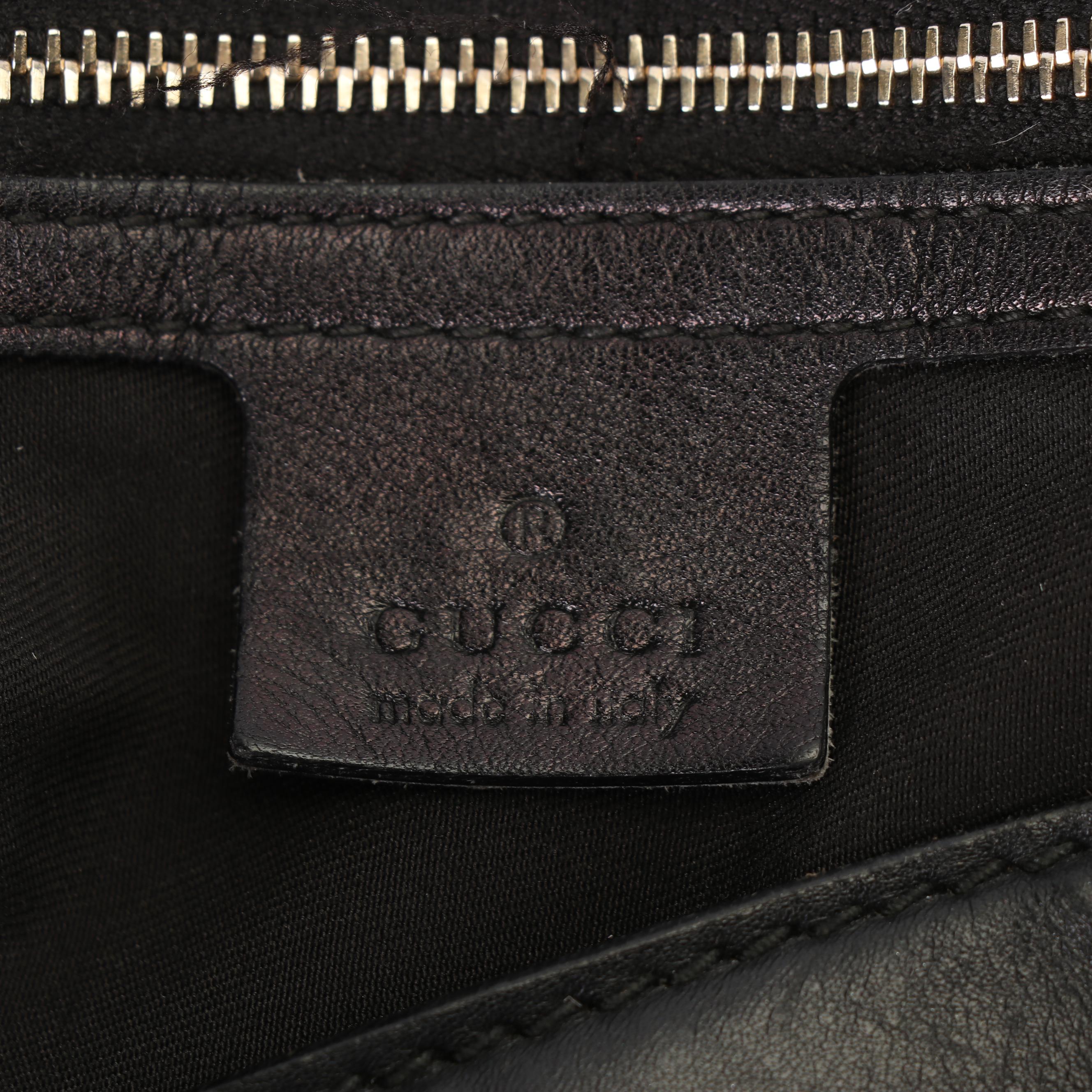 Gucci Black Leather Hobo Bag