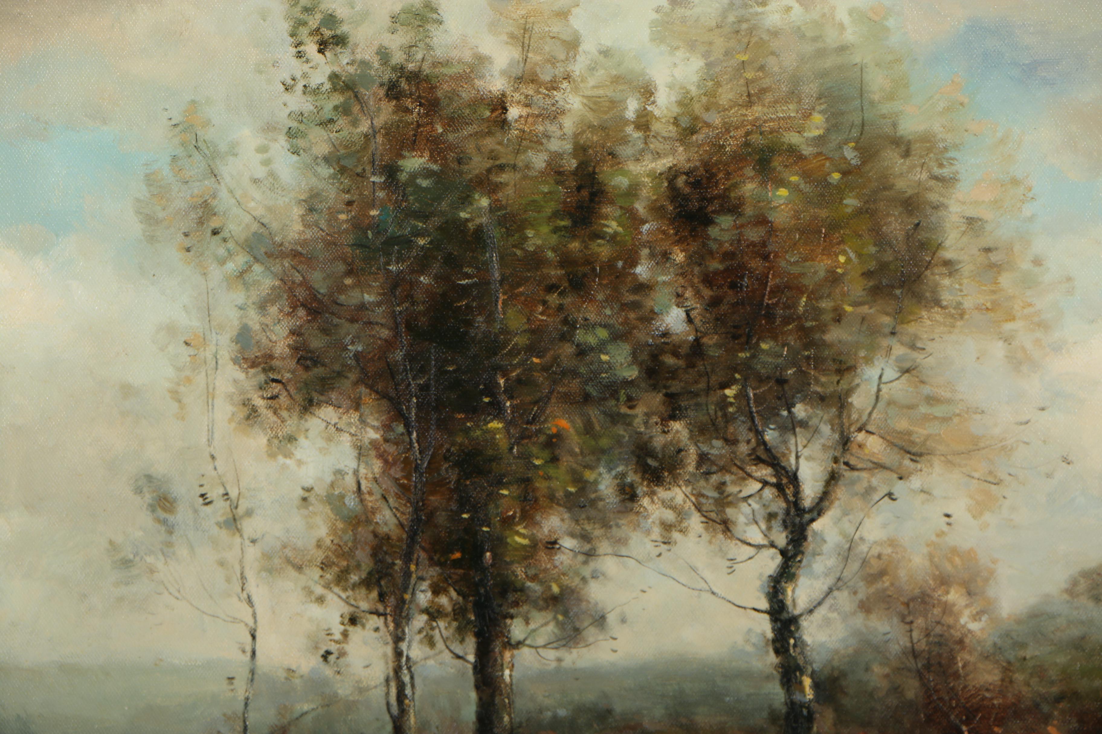 Landscape Oil Painting in the Manner of Catherine Wiley
