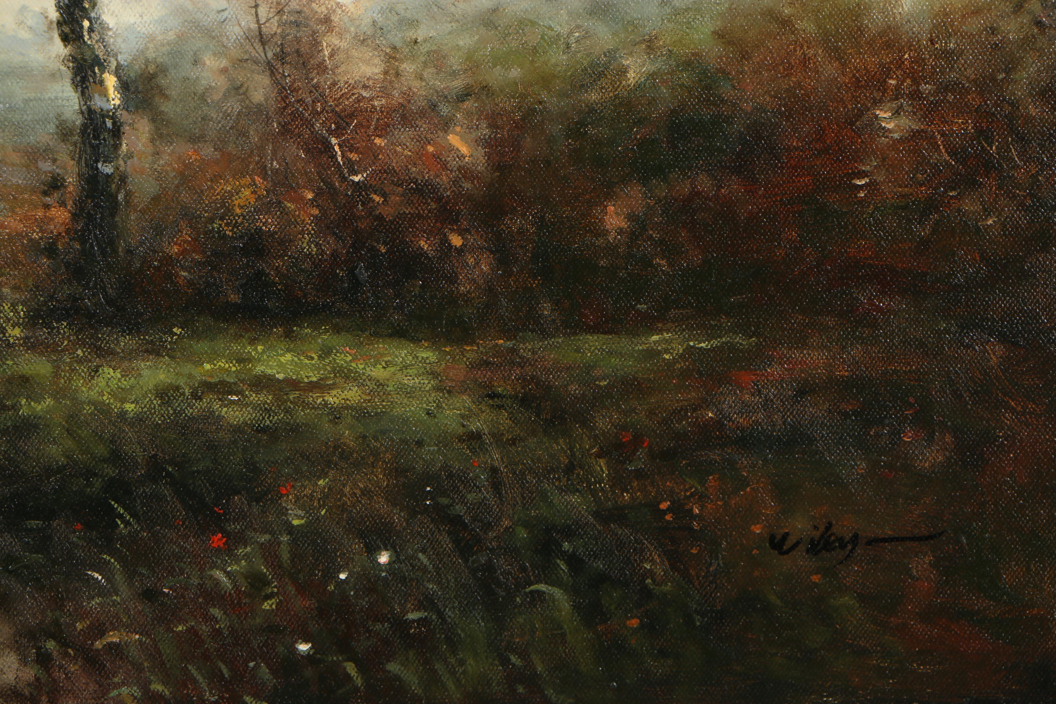 Landscape Oil Painting in the Manner of Catherine Wiley