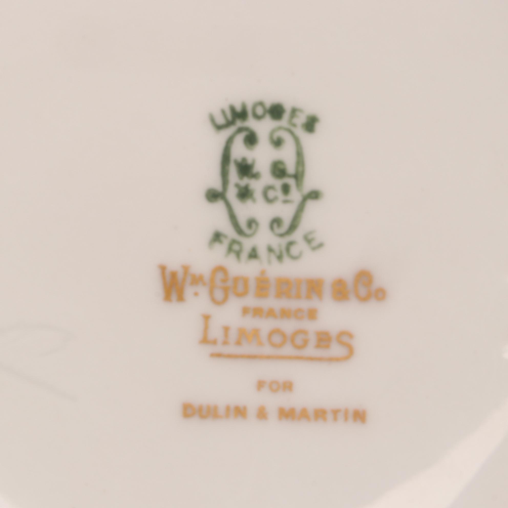 Assorted Gold and White Dinnerware Featuring Limoges and Royal Worcester