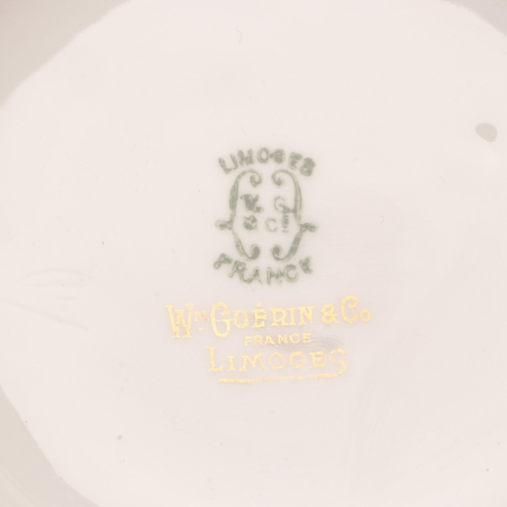 Assorted Gold and White Dinnerware Featuring Limoges and Royal Worcester