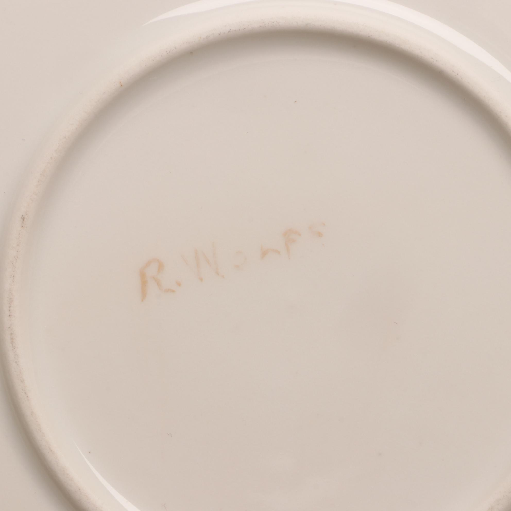 Assorted Gold and White Dinnerware Featuring Limoges and Royal Worcester