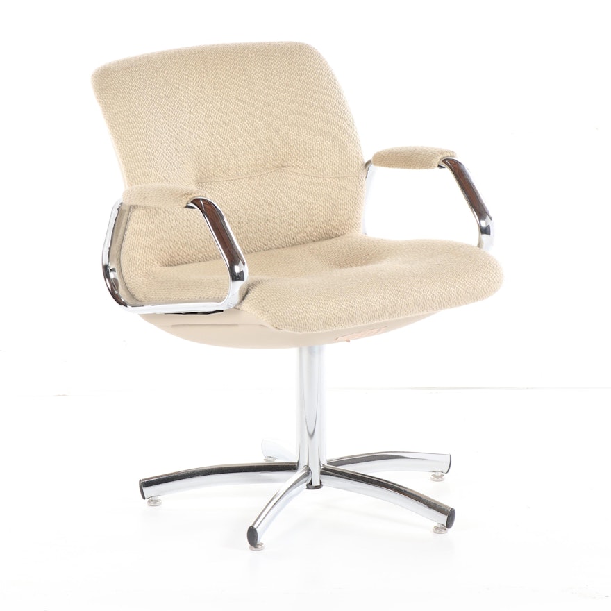 Mid Century Modern Upholstered Metal Office Chair by Steelcase, 20th Century