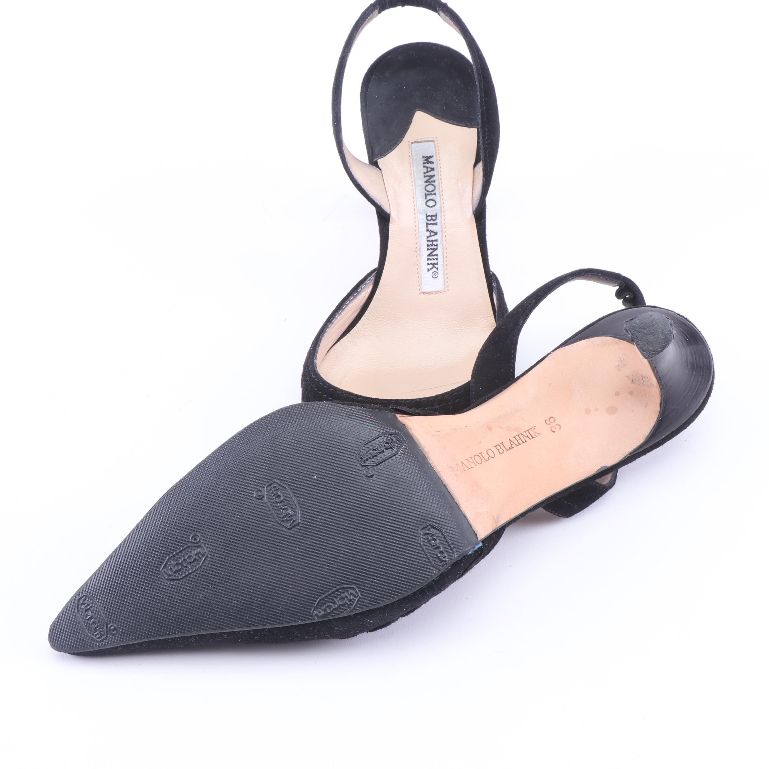 Manolo Blahnik Slingback Pumps, Prada Wedge and Stuart Weitzman Beaded Sandals