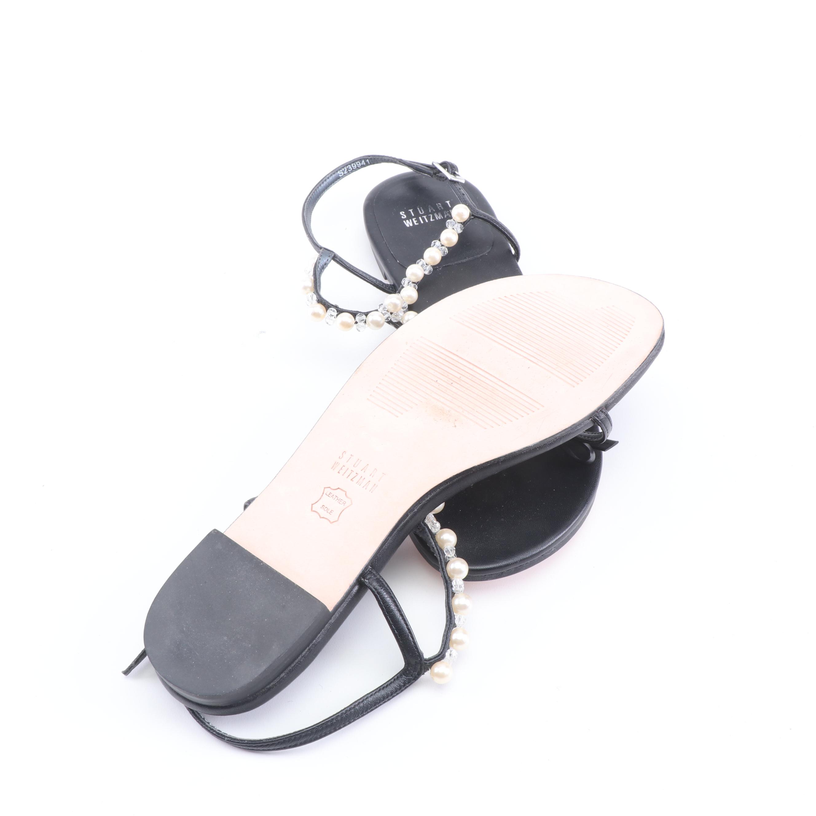 Manolo Blahnik Slingback Pumps, Prada Wedge and Stuart Weitzman Beaded Sandals