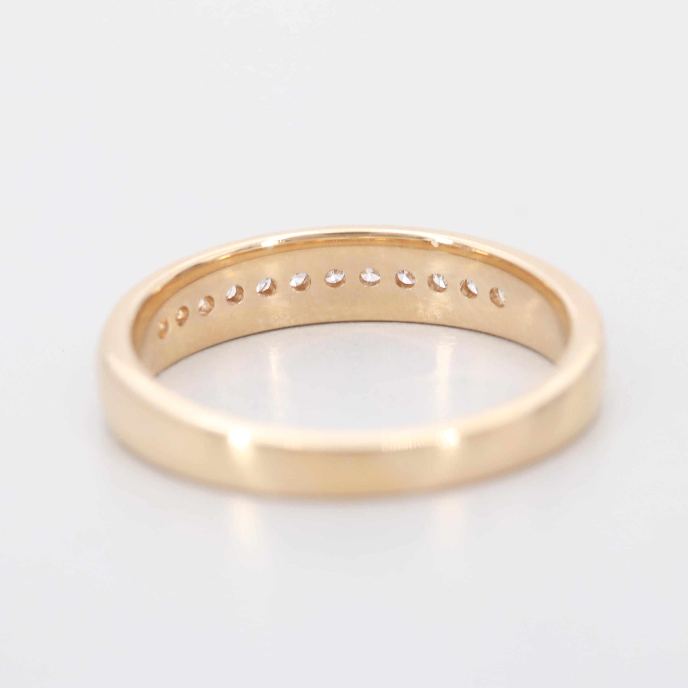 Vintage LeRoy Jewelry Co. Magic-Glo 14K Yellow Gold Diamond Band