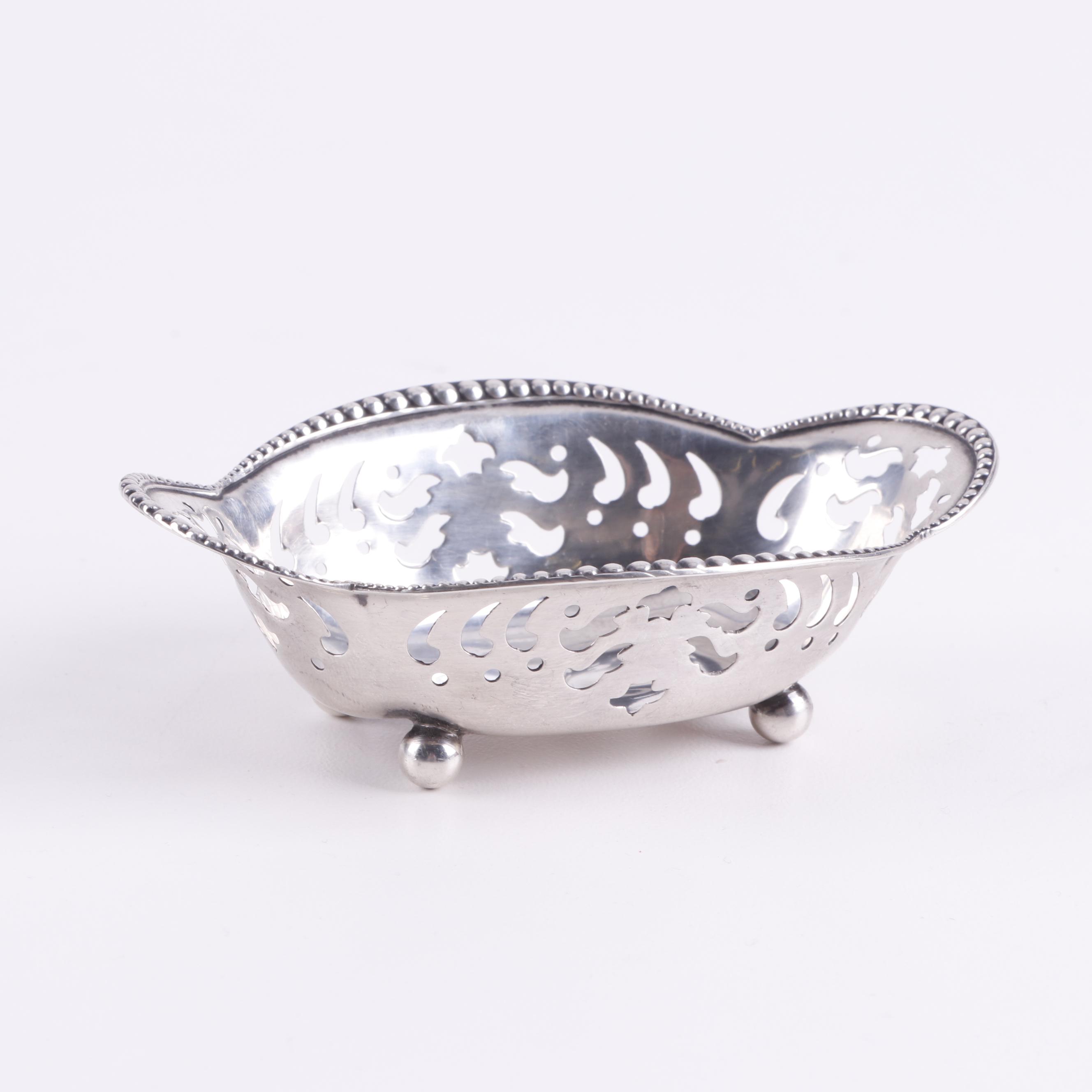 Tiffany & Co. Sterling Silver Pierced Nut Dish, Early 20th Century