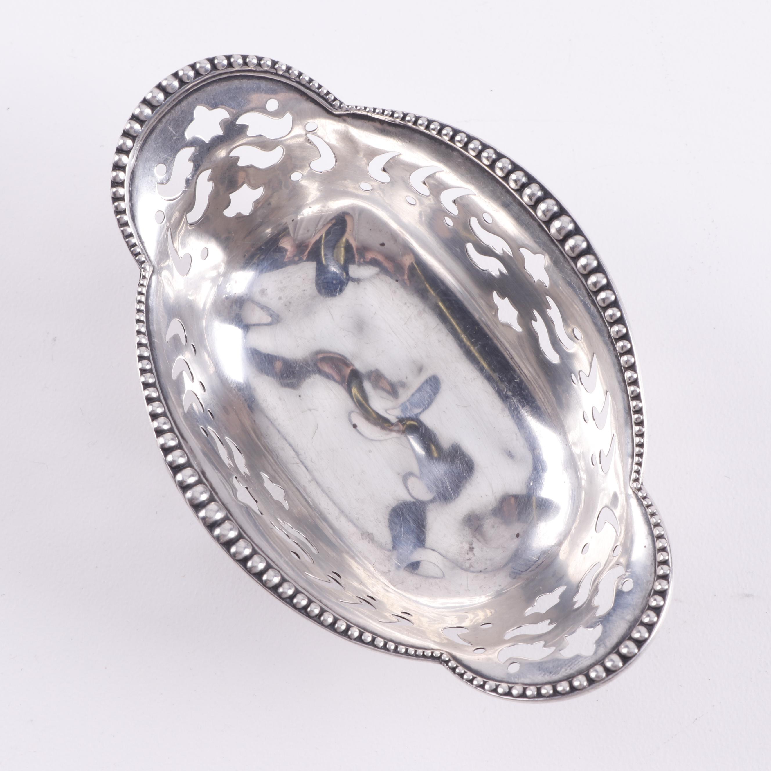 Tiffany & Co. Sterling Silver Pierced Nut Dish, Early 20th Century