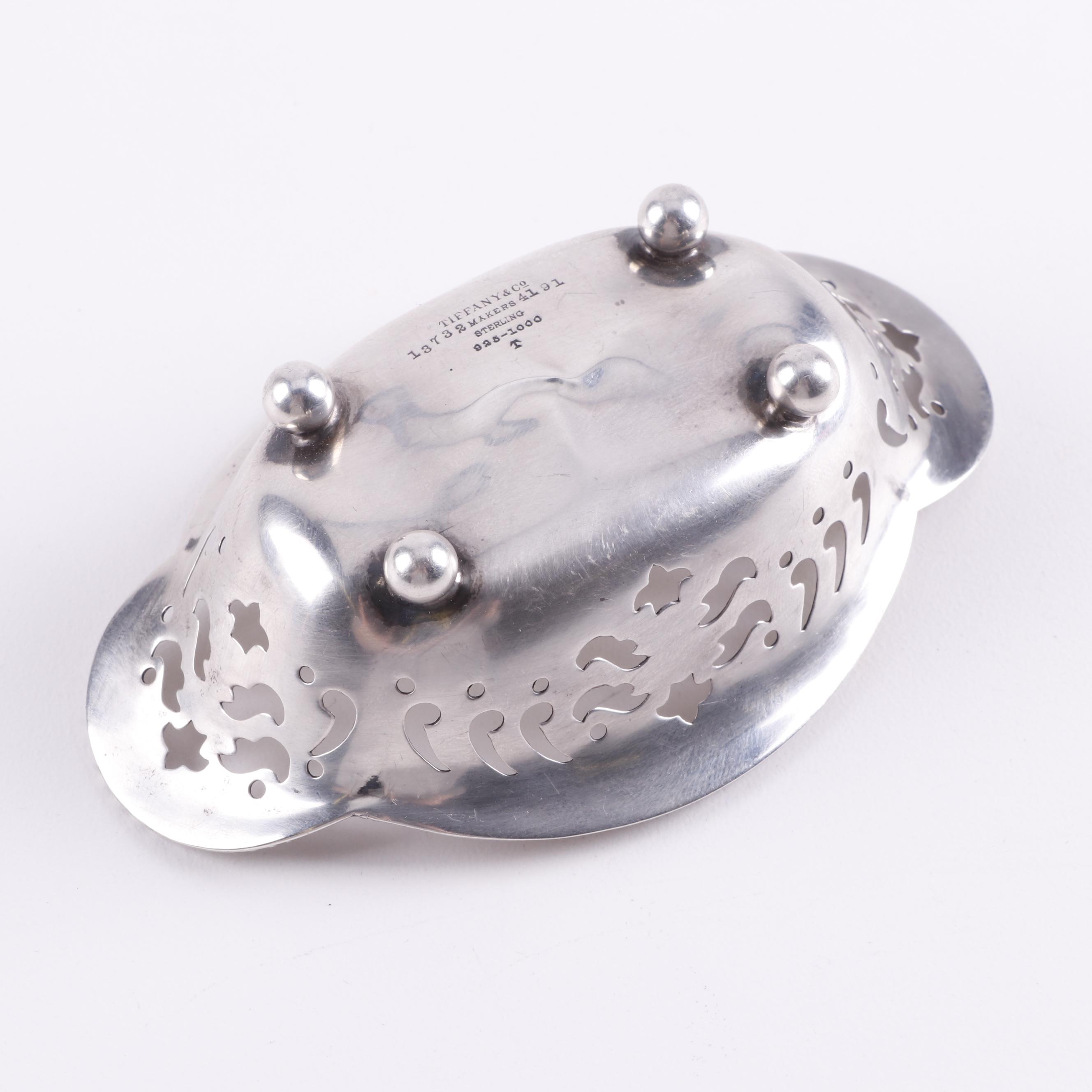 Tiffany & Co. Sterling Silver Pierced Nut Dish, Early 20th Century