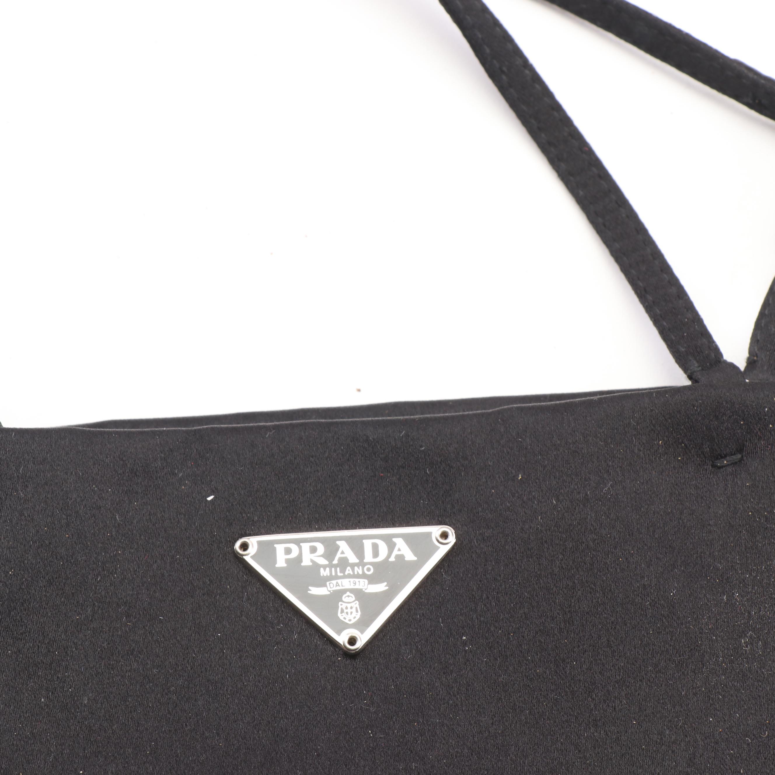 Prada Nylon Handbag, Céline Leather Tote and Valentino Garavani Orange Clutch