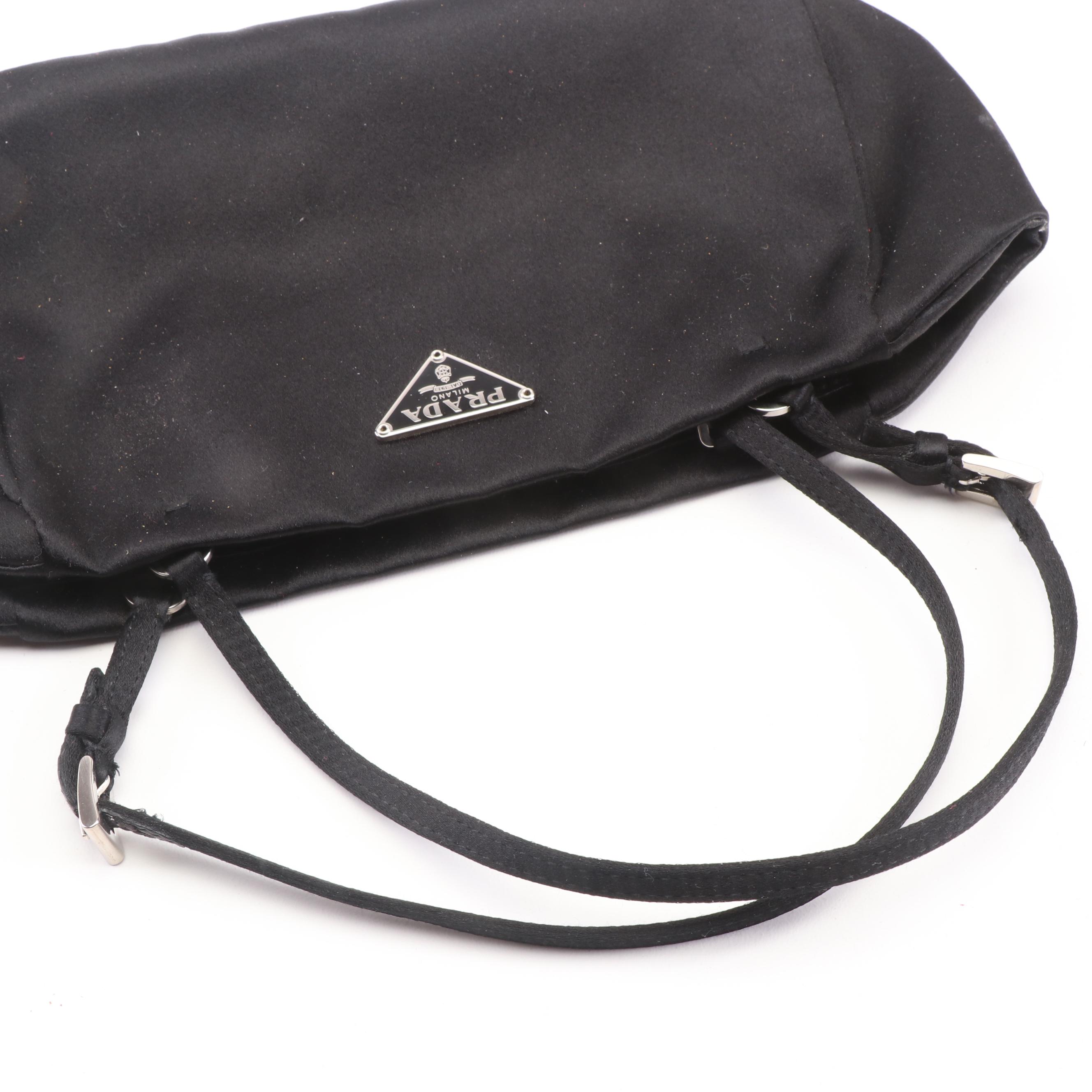 Prada Nylon Handbag, Céline Leather Tote and Valentino Garavani Orange Clutch