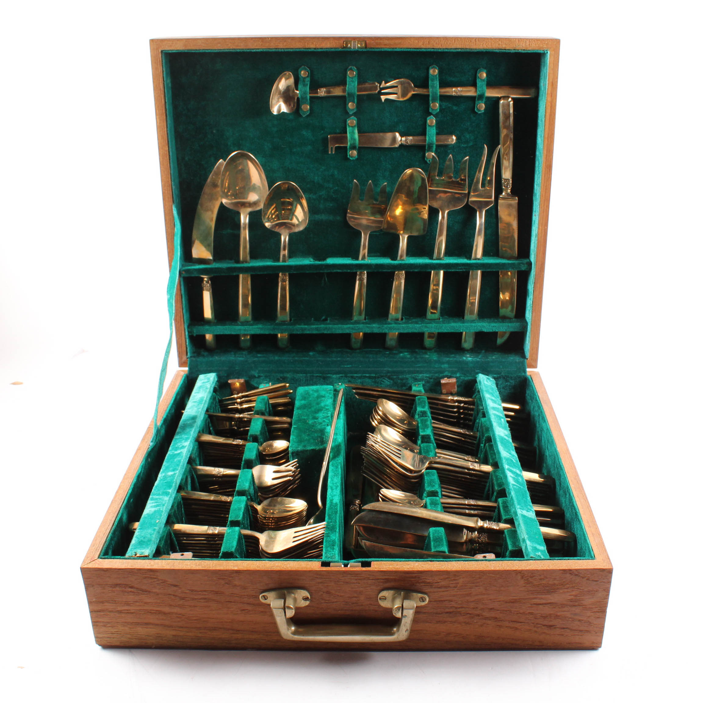 Vietnamese Gold Tone Flatware Set