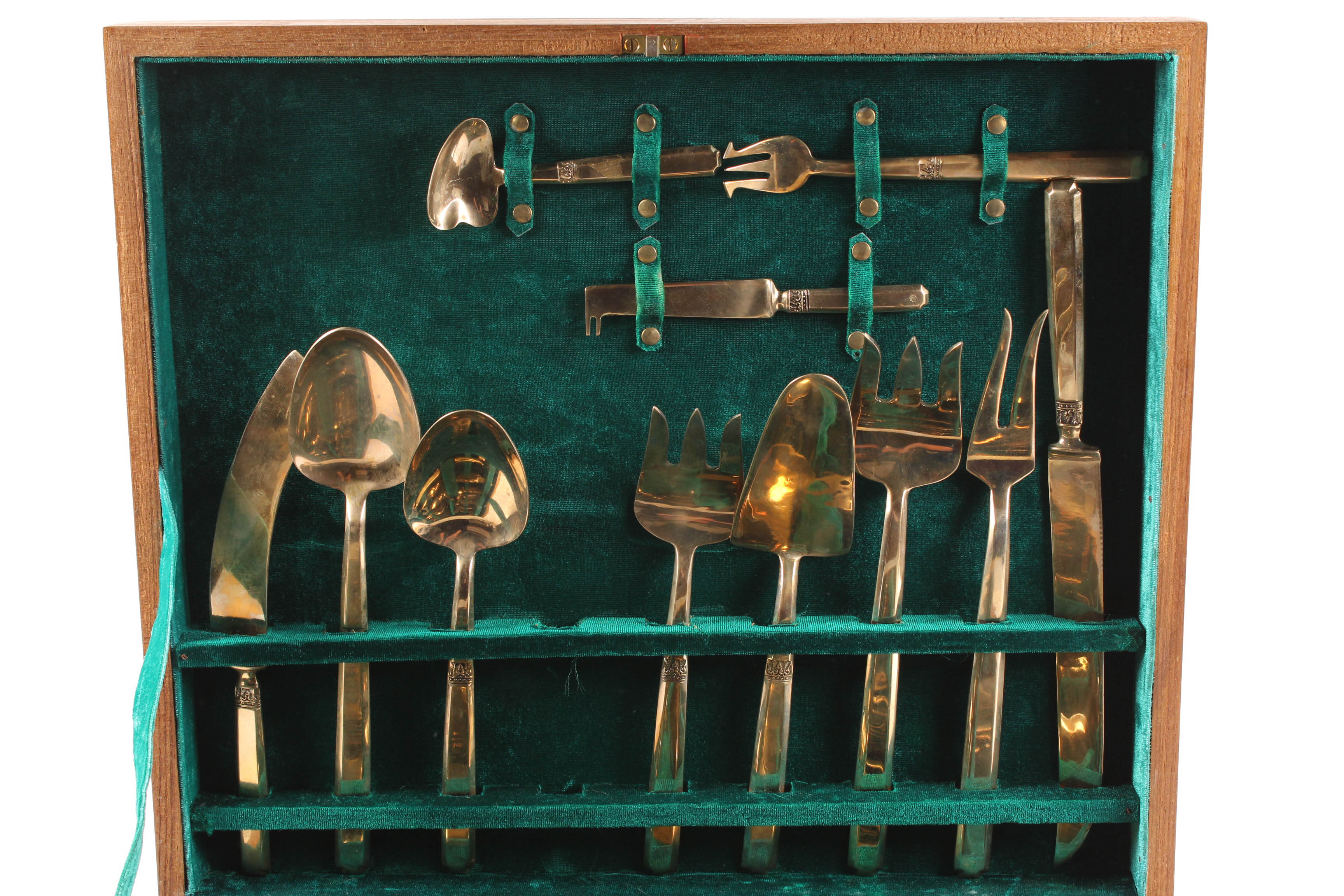 Vietnamese Gold Tone Flatware Set