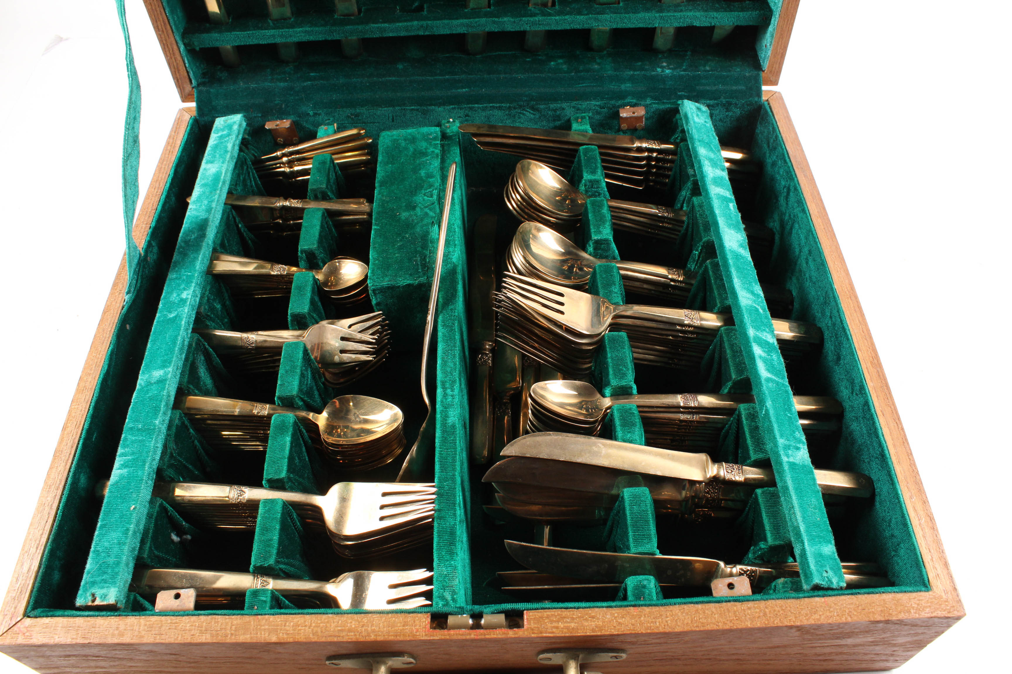 Vietnamese Gold Tone Flatware Set