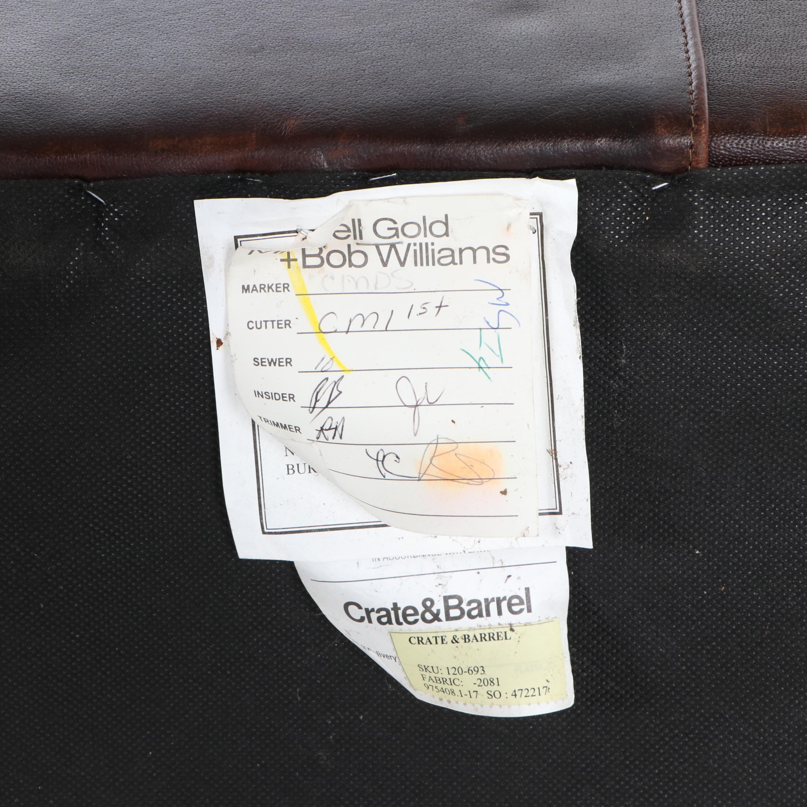 Leather Upholstered Club Chair & Ottoman by Mitchell Gold + Bob Williams, 21st C