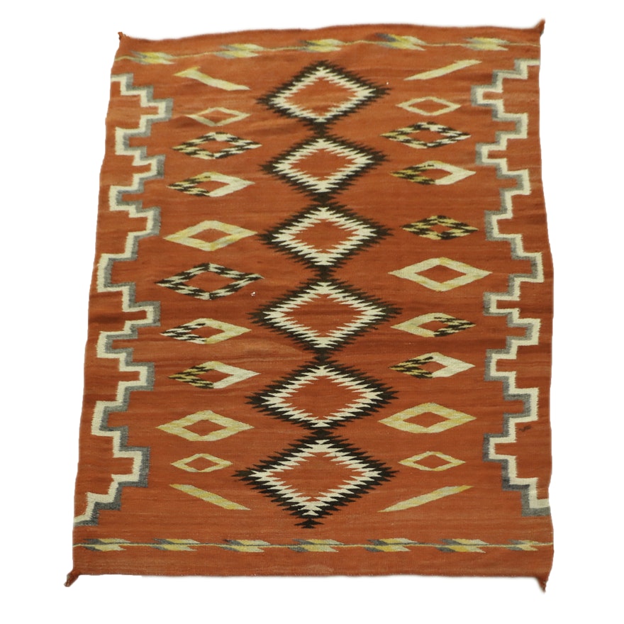Handwoven Native American Style Wool Rug