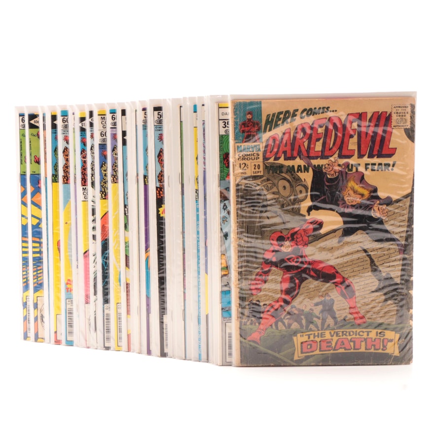 Silver and Bronze Age Marvel "Daredevil" Comic Books