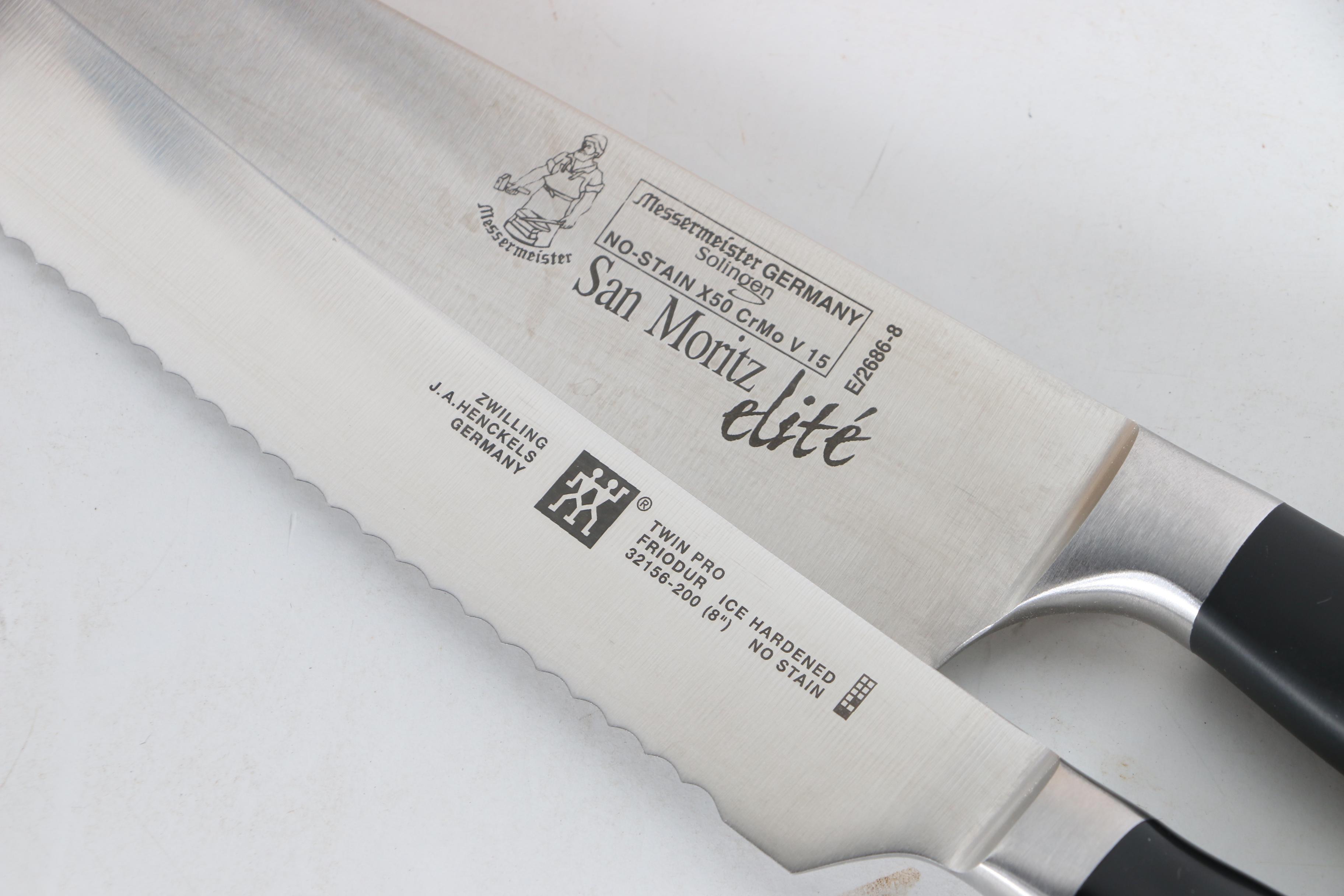 Kitchen Knives with J.A. Henckels Knife Block
