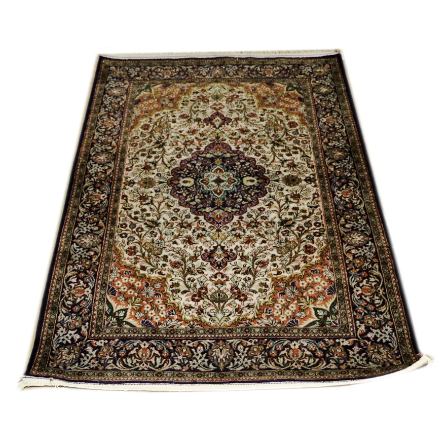 Hand-Knotted Sino-Persian Silk Rug