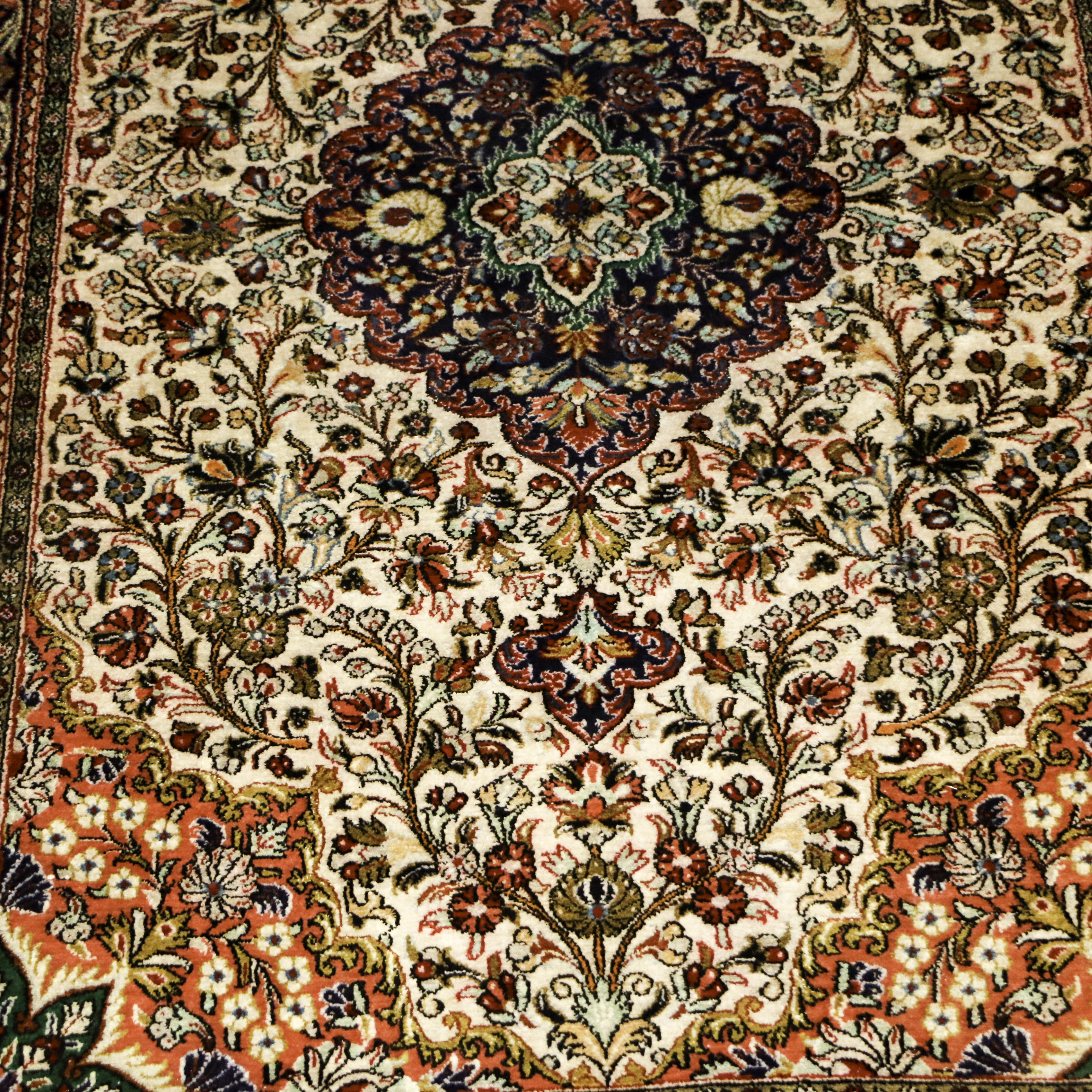 Hand-Knotted Sino-Persian Silk Rug