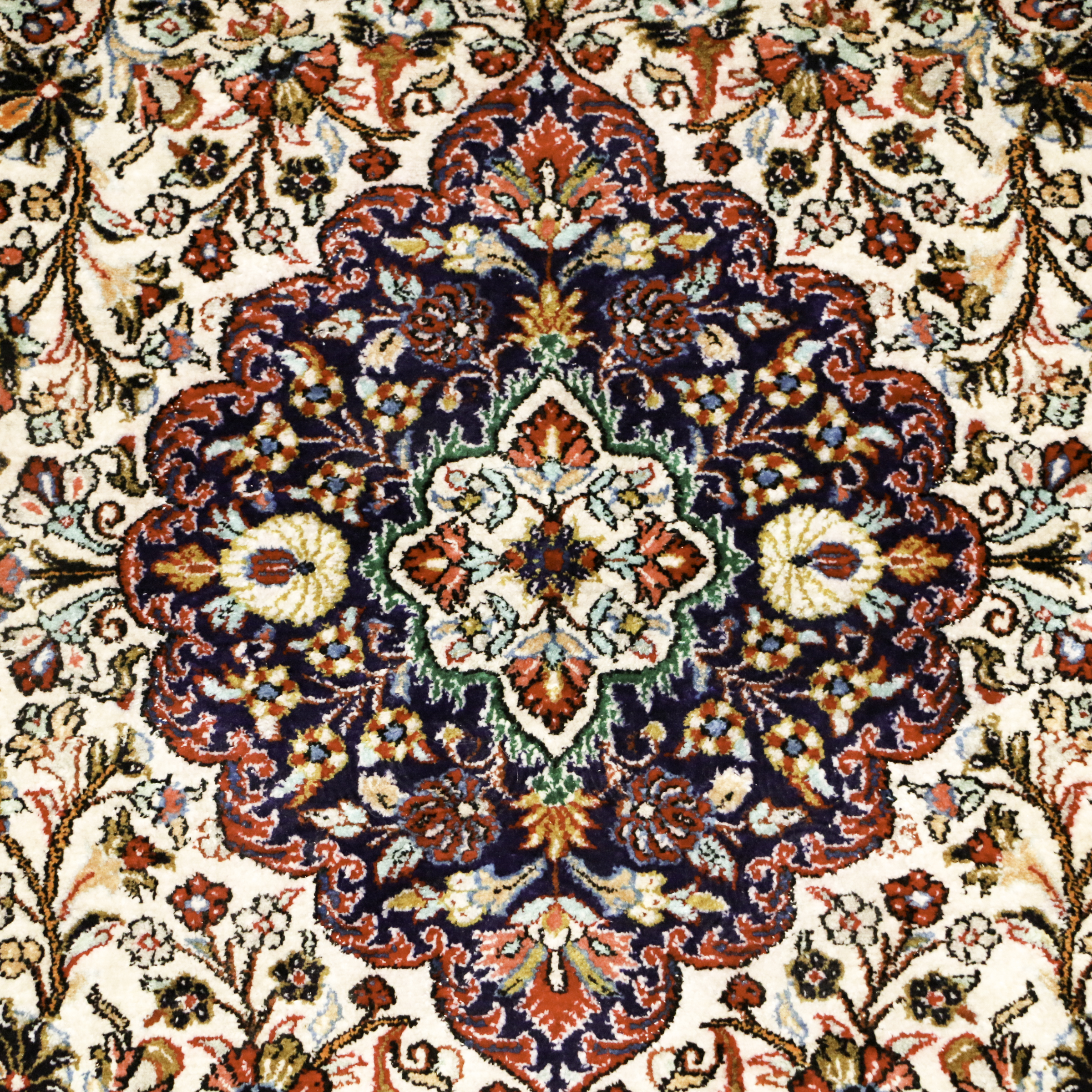 Hand-Knotted Sino-Persian Silk Rug
