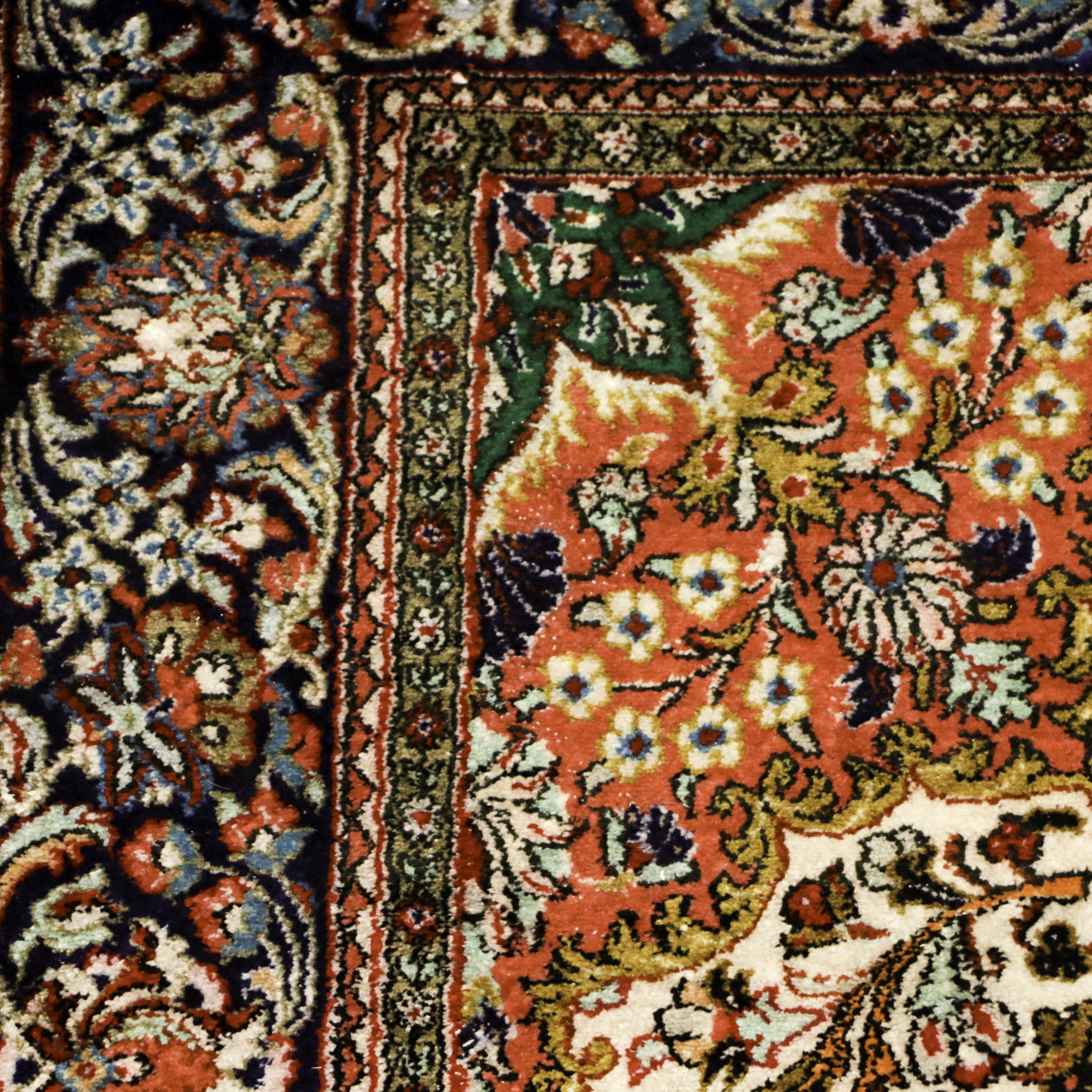 Hand-Knotted Sino-Persian Silk Rug