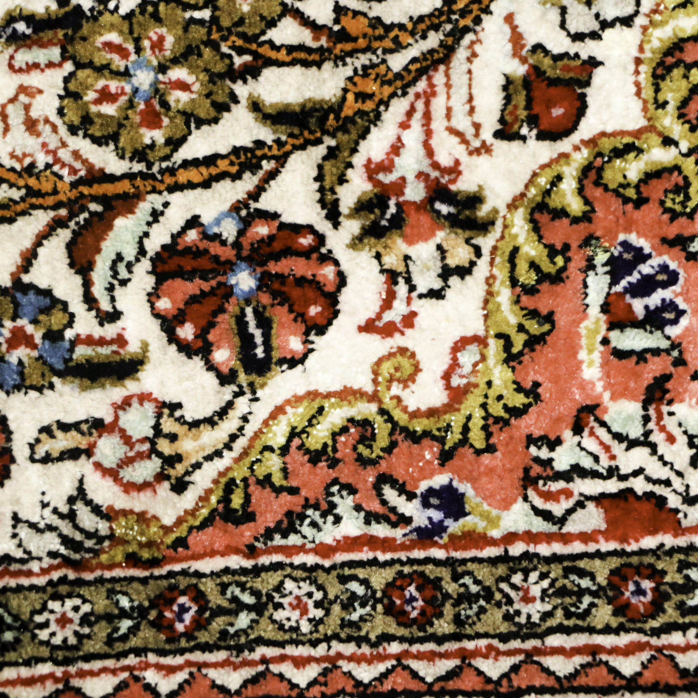 Hand-Knotted Sino-Persian Silk Rug