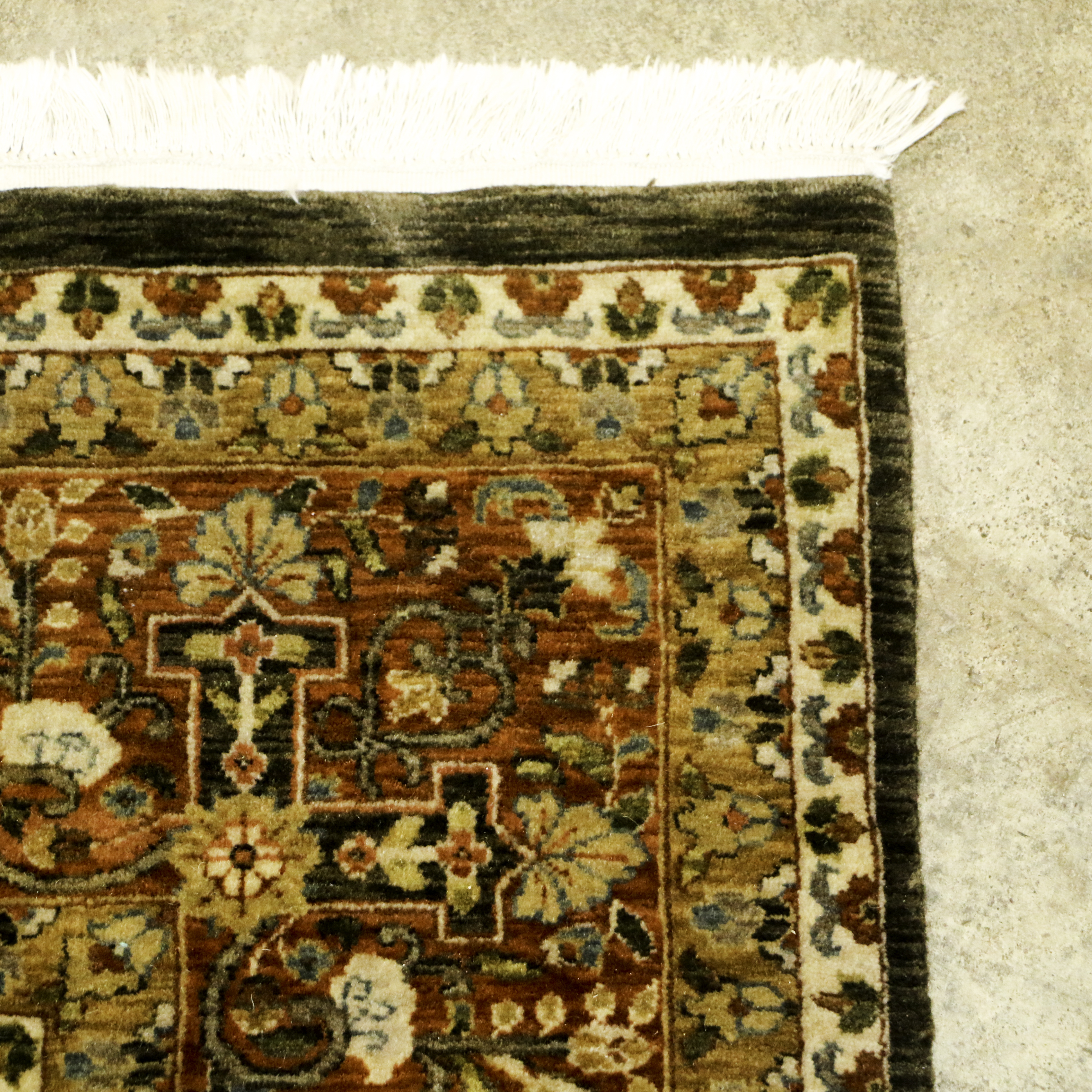 Hand-Knotted Indian Obeetee "Meshed" Wool Rug