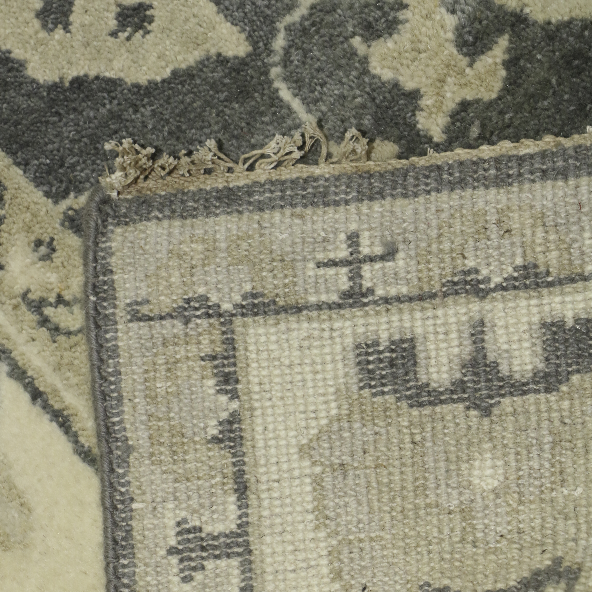 Hand-Knotted Indo-Oushak Wool Rug