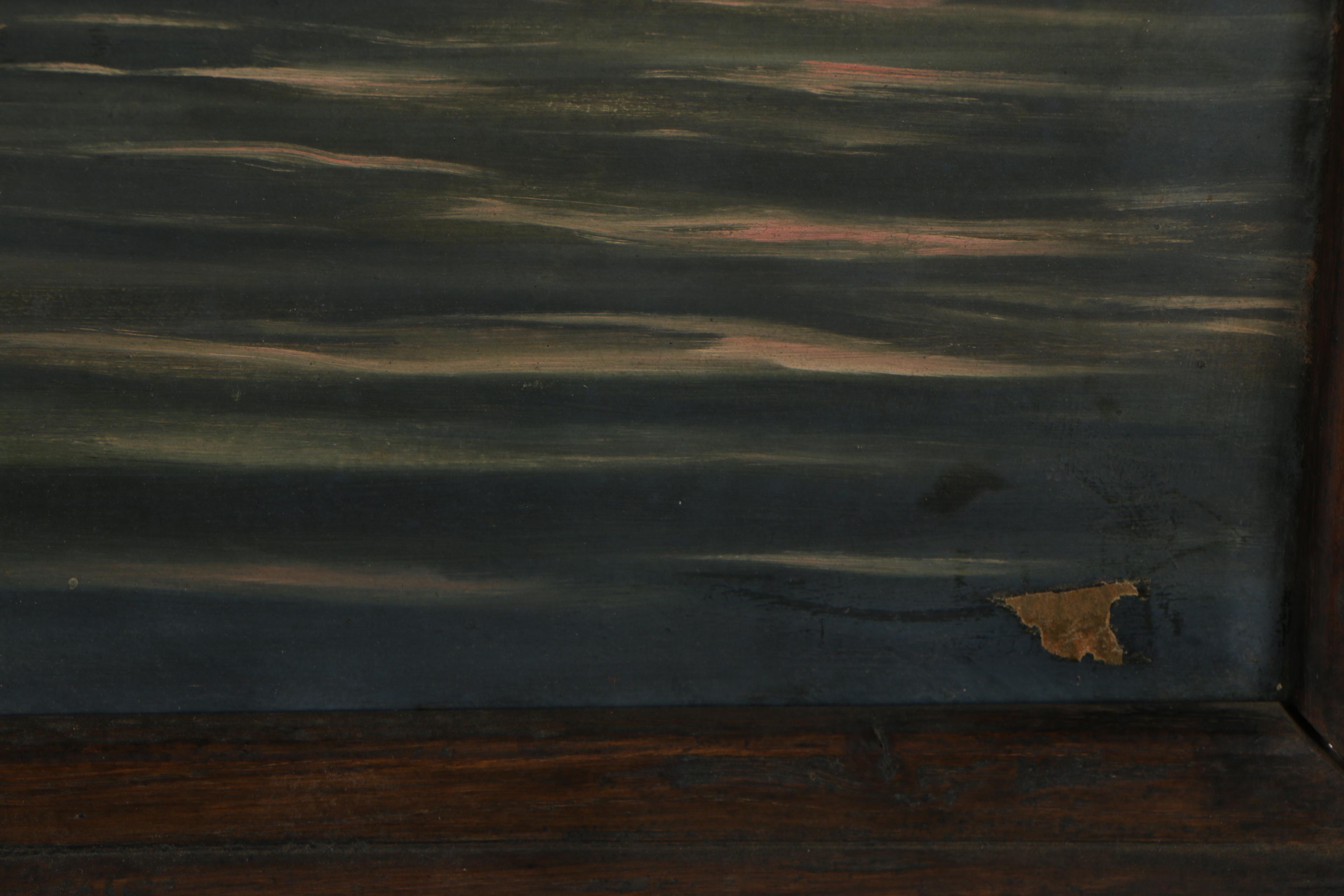 Oil Painting of World War II Battleship the USS Chicago