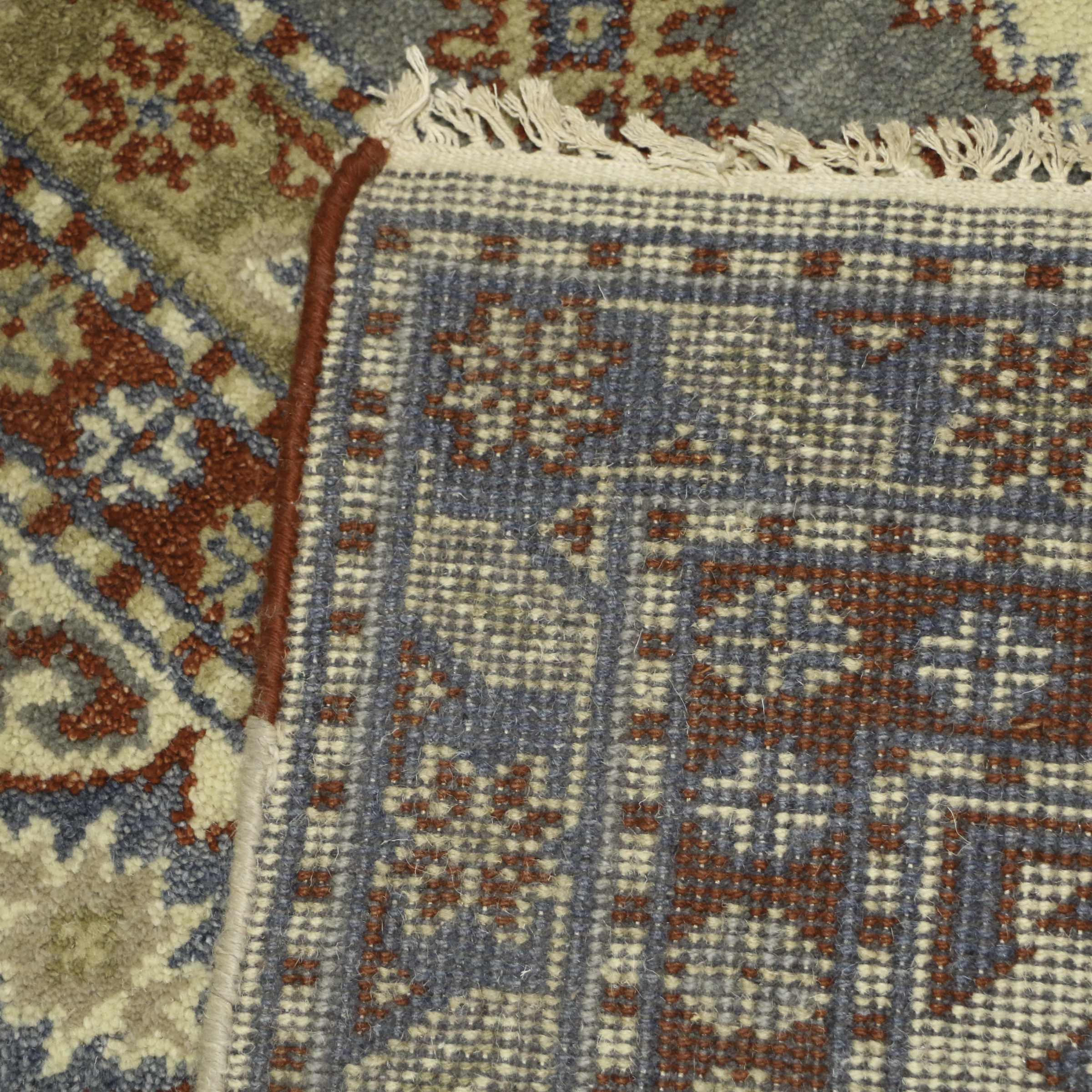Hand-Knotted Indo-Kazak Wool Room Sized Rug