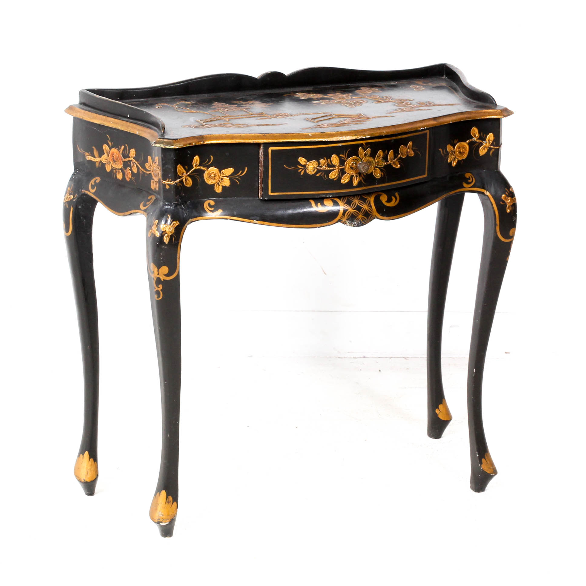 Vintage Hand Painted Accent Table