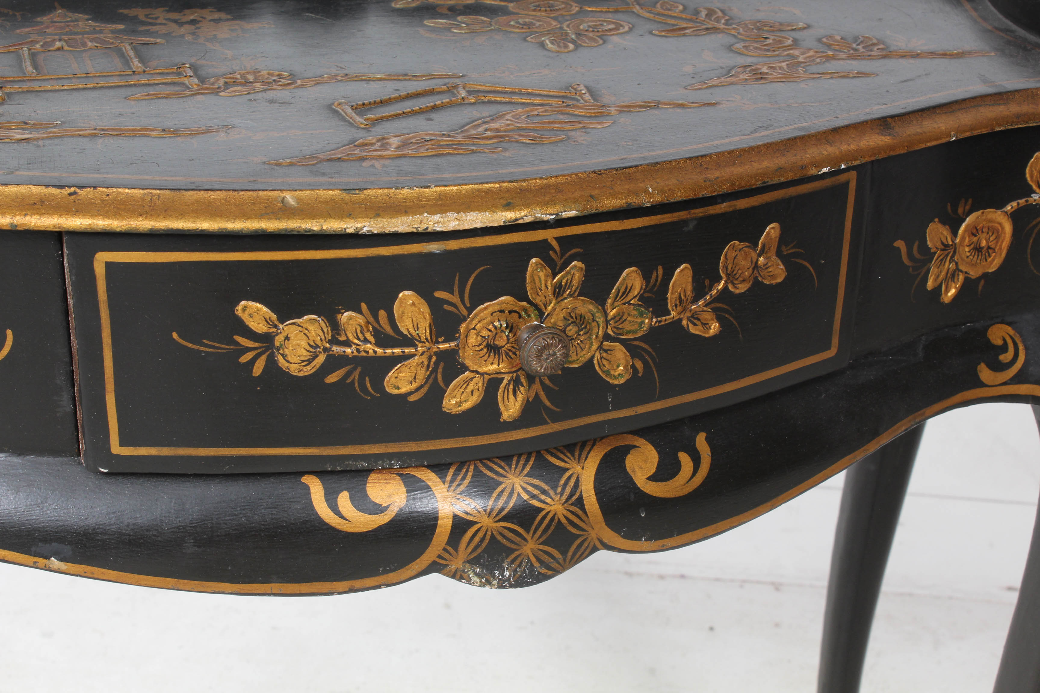 Vintage Hand Painted Accent Table