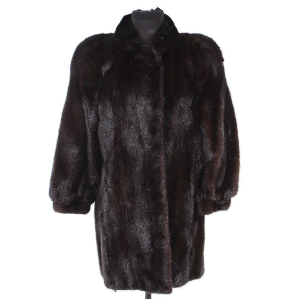 Dark Mahogany Mink Fur Stroller by Bloomingdale's Northern Lights