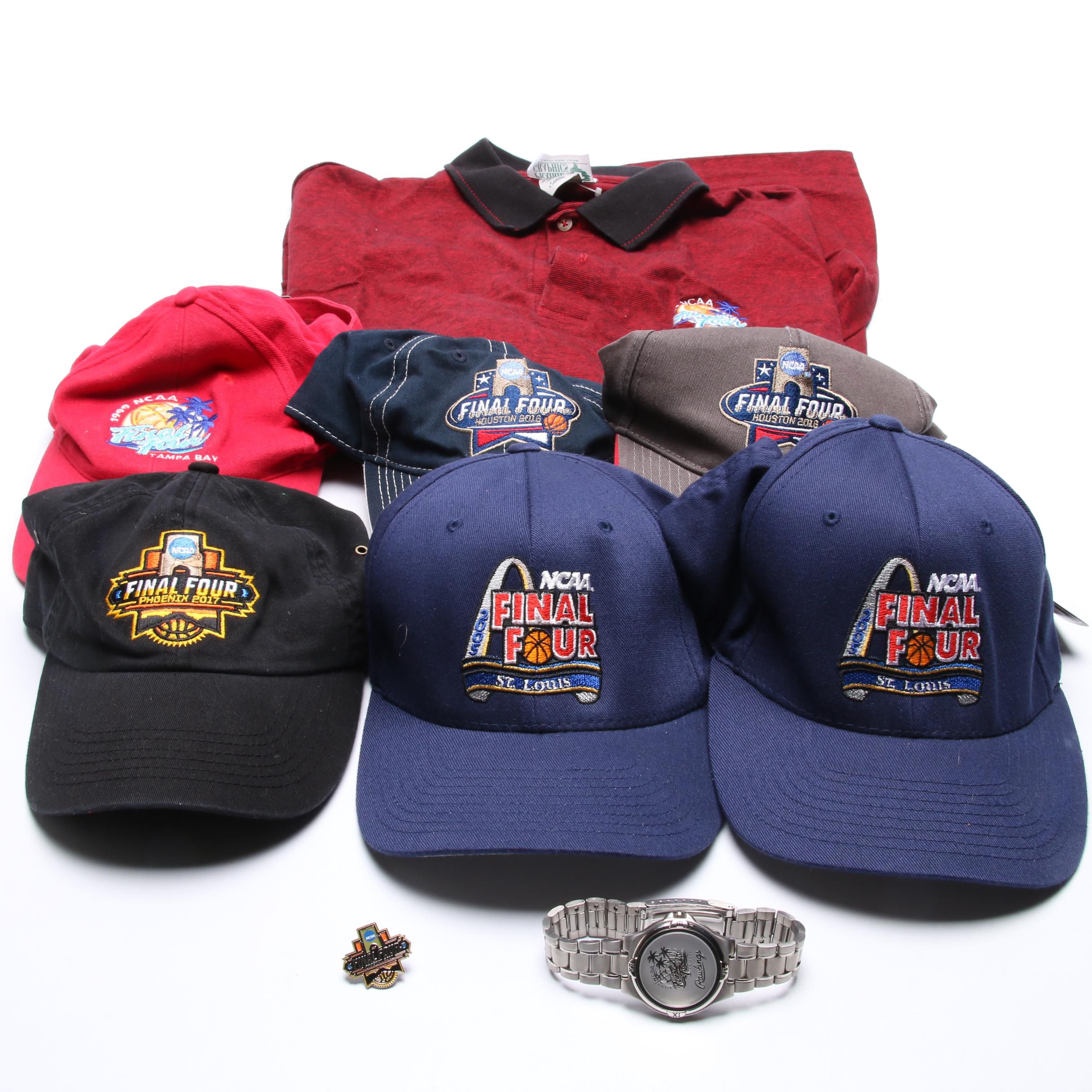 NCAA Final Four Hats, Golf Shirt and Rawlings Commemorative Watch by Sweda