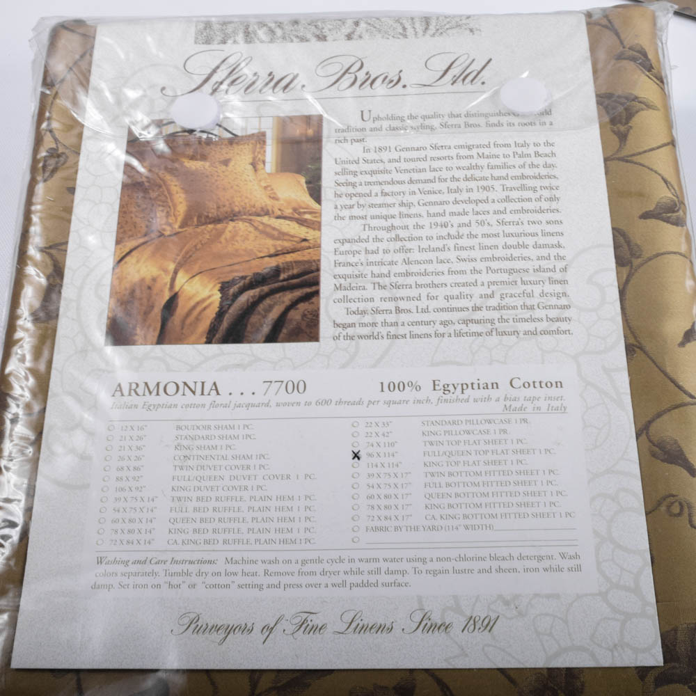 Sferra Bros. "Armonia" Egyptian Cotton 600TC Queen-Size Bedding Items